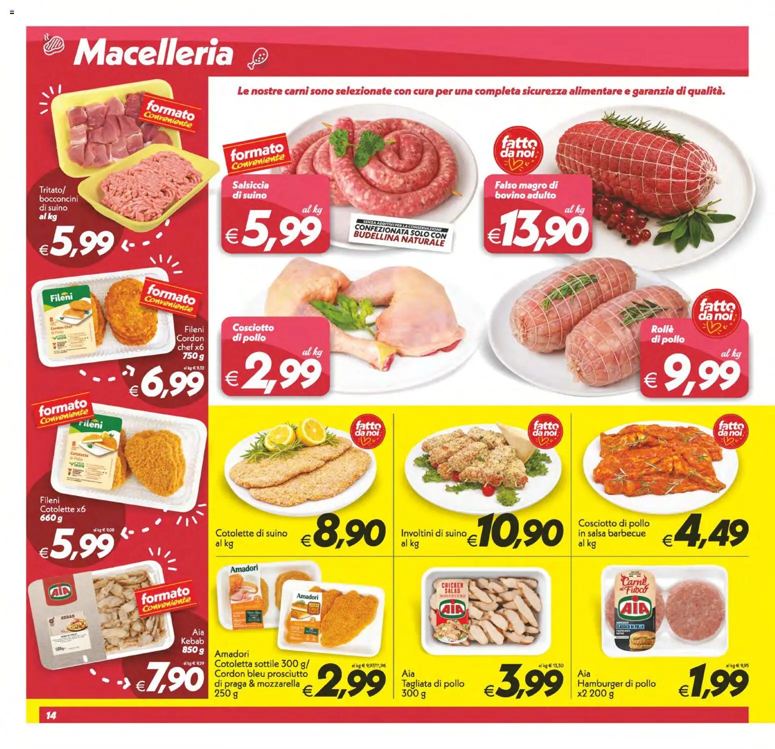 Volantino SuperConveniente del 02/10/2026 | Pagina: 14 | Prodotti: Salsa, Suino, Salsiccia, Carne