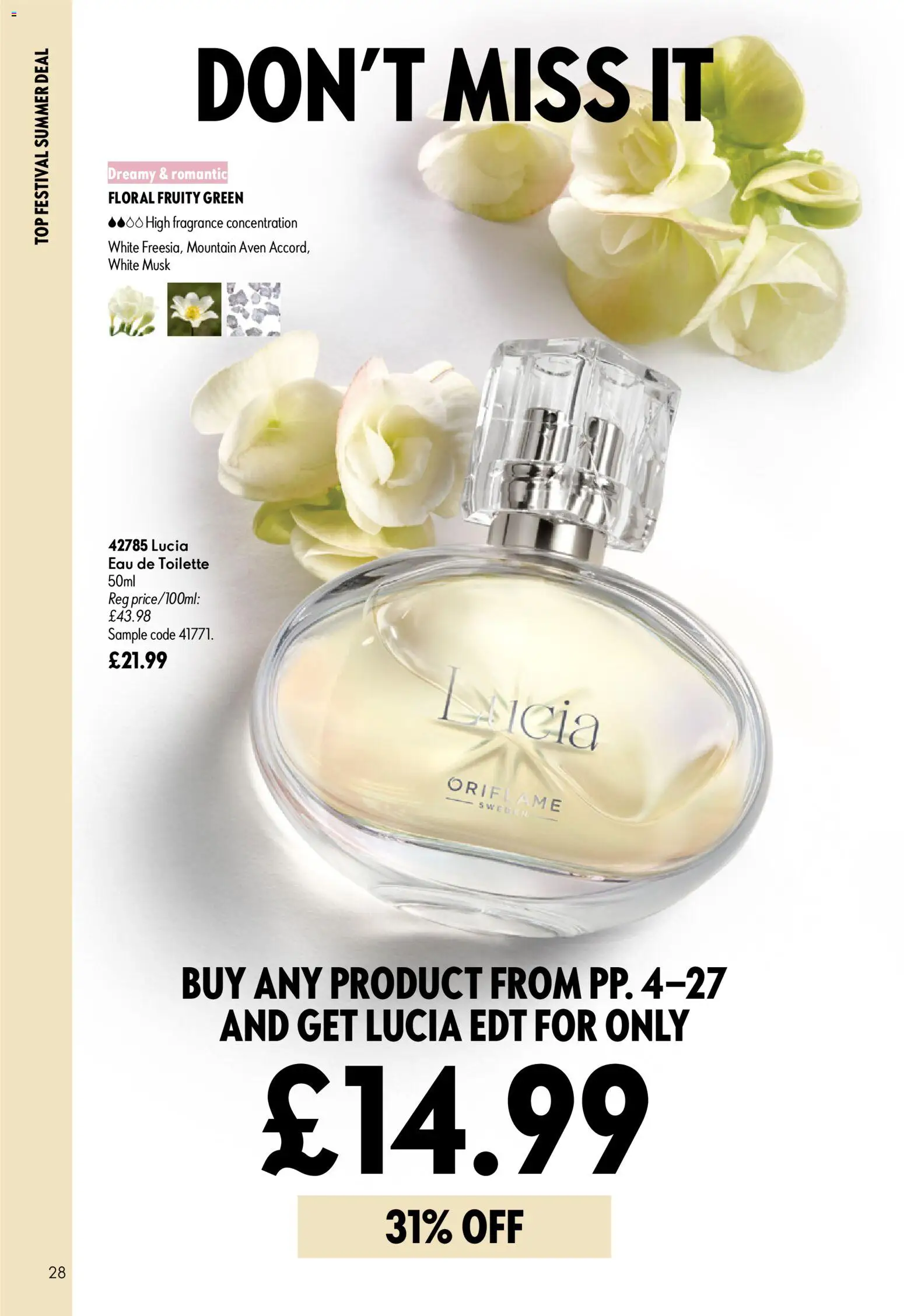 {H1} | Page: 28 | Products: Fragrance, Eau de toilette