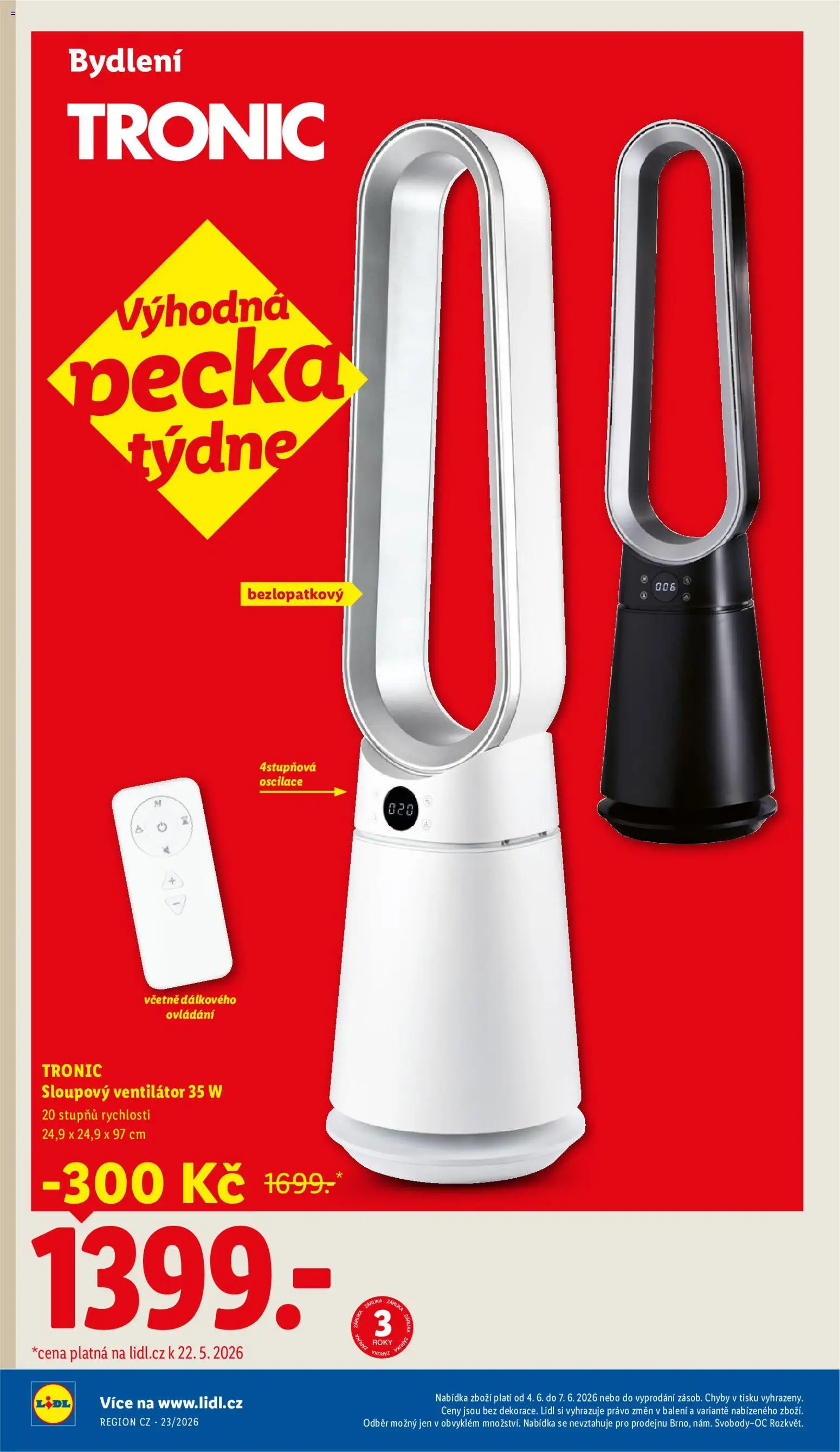 Lidl leták od 04.06.2026 | Strana: 8 | Produkty: Ventilátor, Sloupový ventilátor