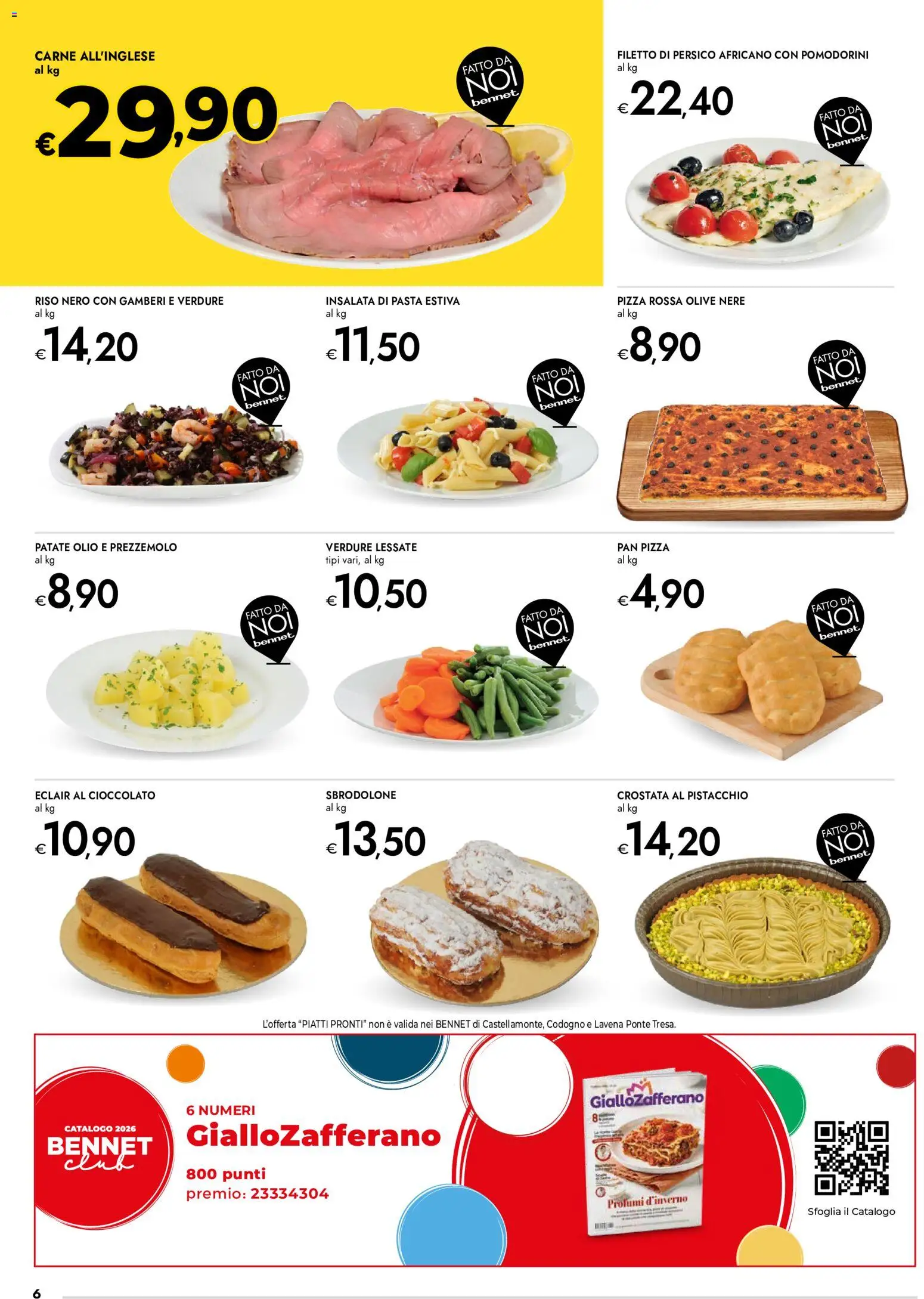 Volantino bennet del 27/08/2026 | Pagina: 6 | Prodotti: Pizza, Insalata, Filetto, Carne