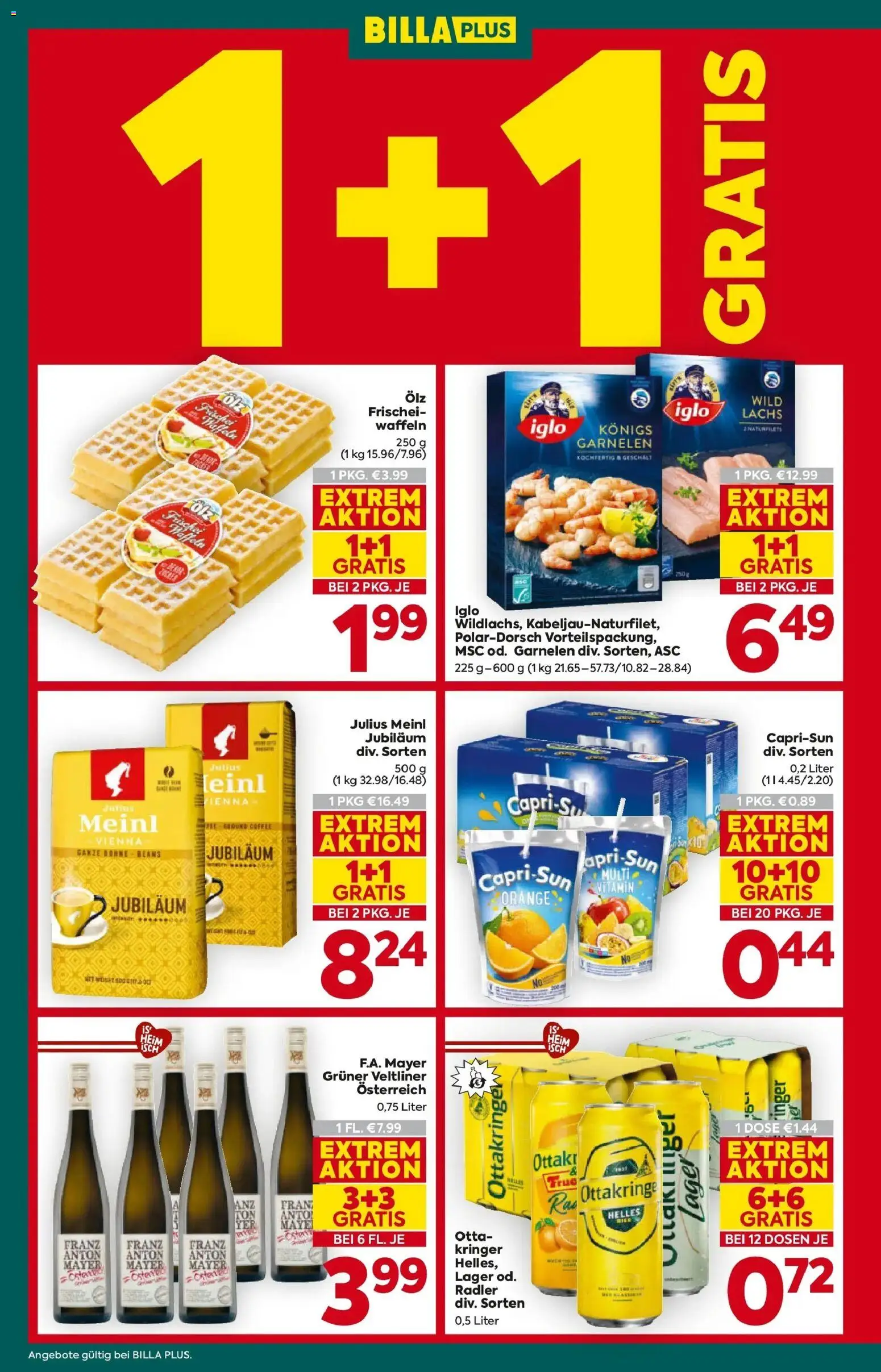 Billa Plus Flugblatt - Salzburg gültig ab 06.08.2026 | Seite: 4 | Produkte: Waffeln, Radler