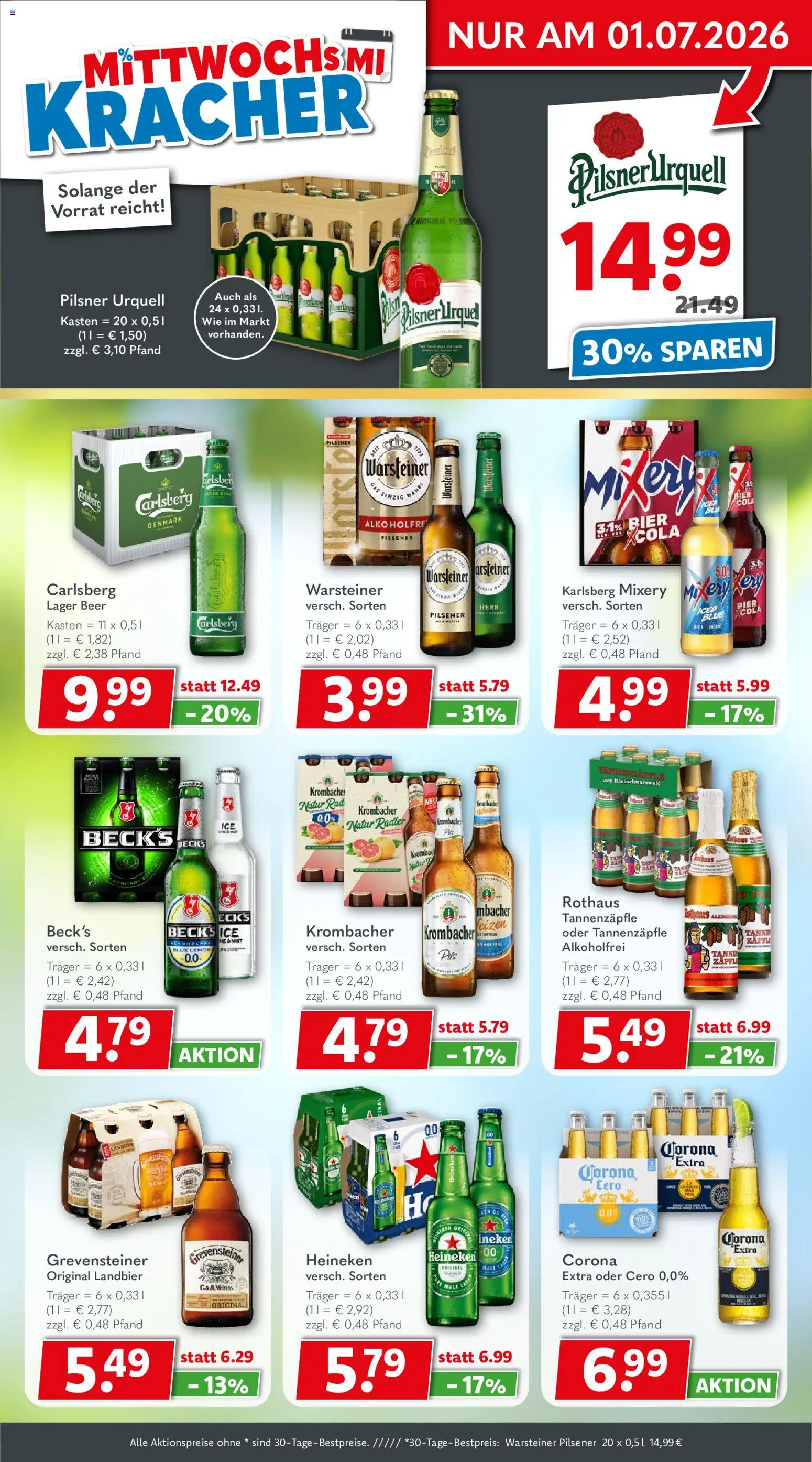 Getränkeland Prospekt – gültig ab 22.06.2026 | Seite: 3 | Produkte: Carlsberg, Bier, Heineken, Radler