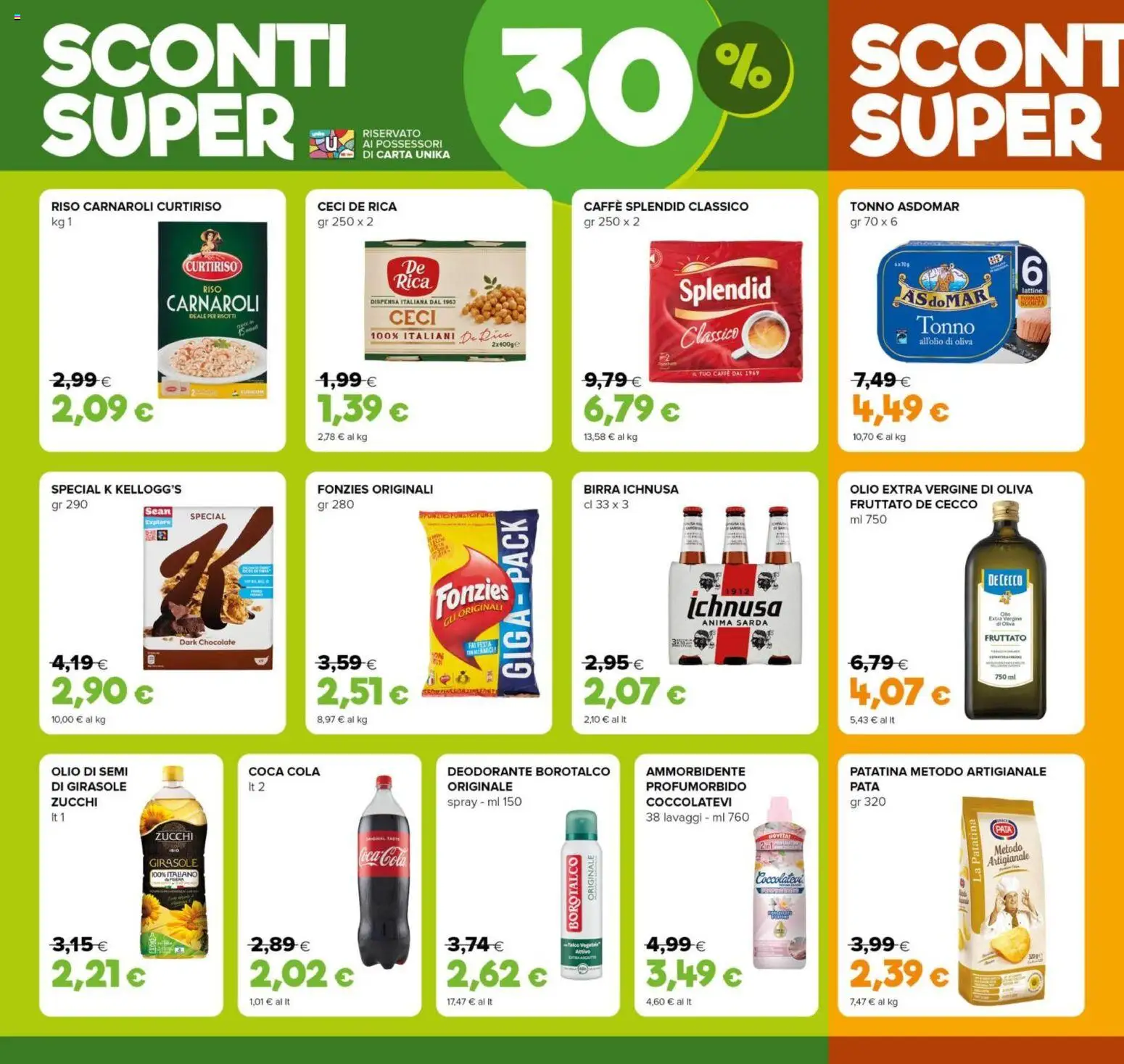 Volantino Oasi del 25/09/2026 | Pagina: 2 | Prodotti: Ammorbidente, De Cecco, Olio, Tonno
