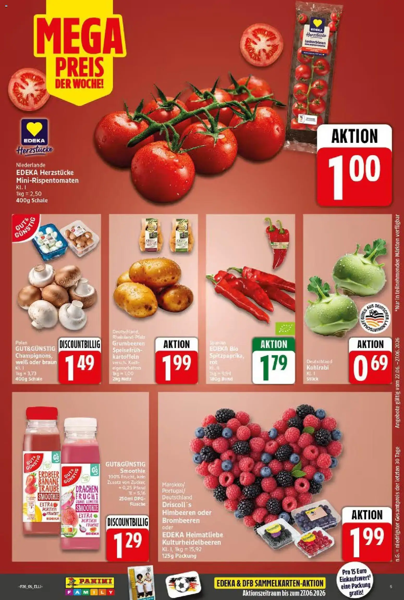 Elli Markt Prospekt Langenberg – gültig ab 22.06.2026 | Seite: 5 | Produkte: Himbeeren, Kartoffeln, Zucker, Limette
