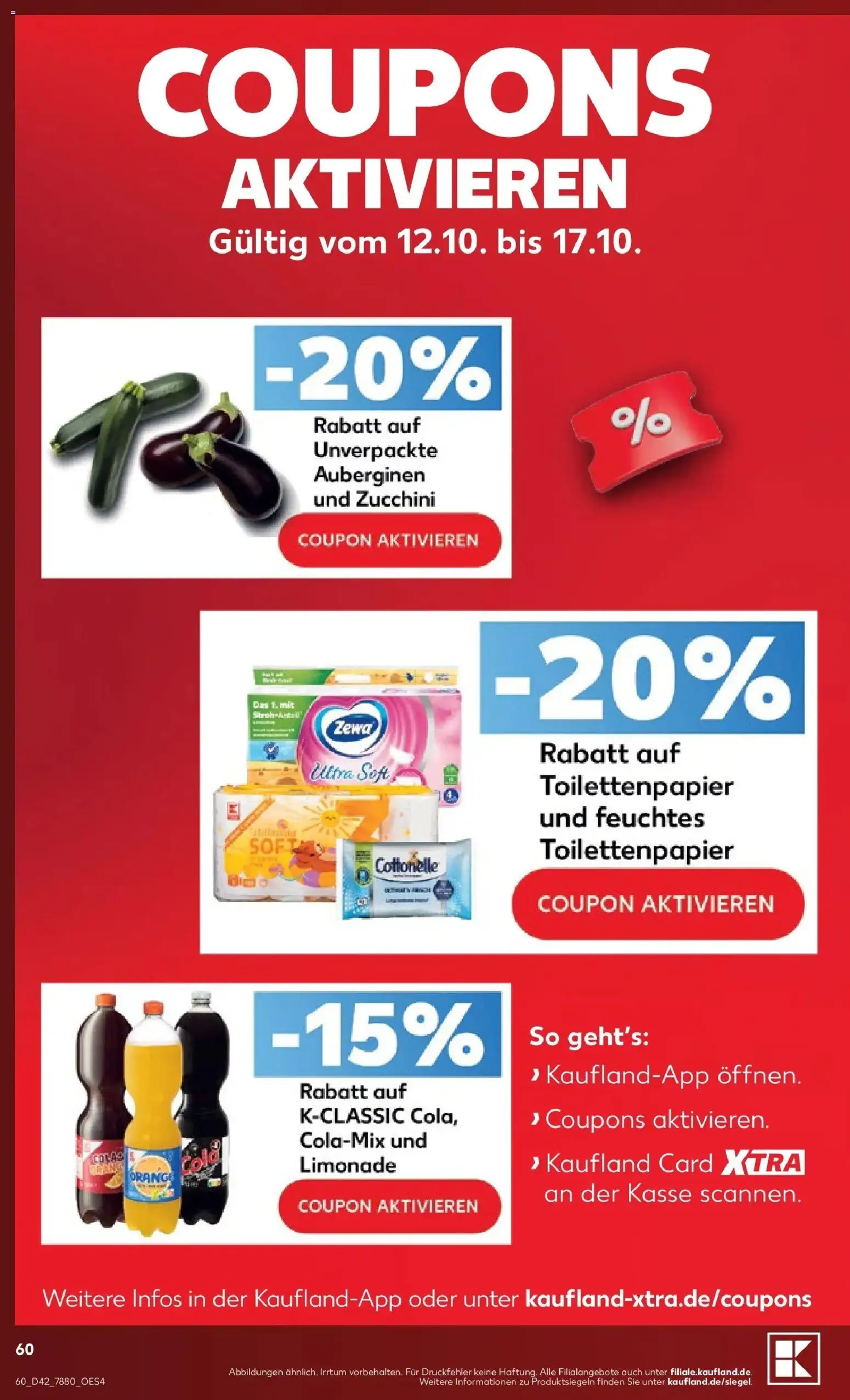 Prospekt Kaufland ab 12.10.2026 » Angebote Online zum Blättern | Seite: 64 | Produkte: Zewa, Limonade, Zucchini, Toilettenpapier