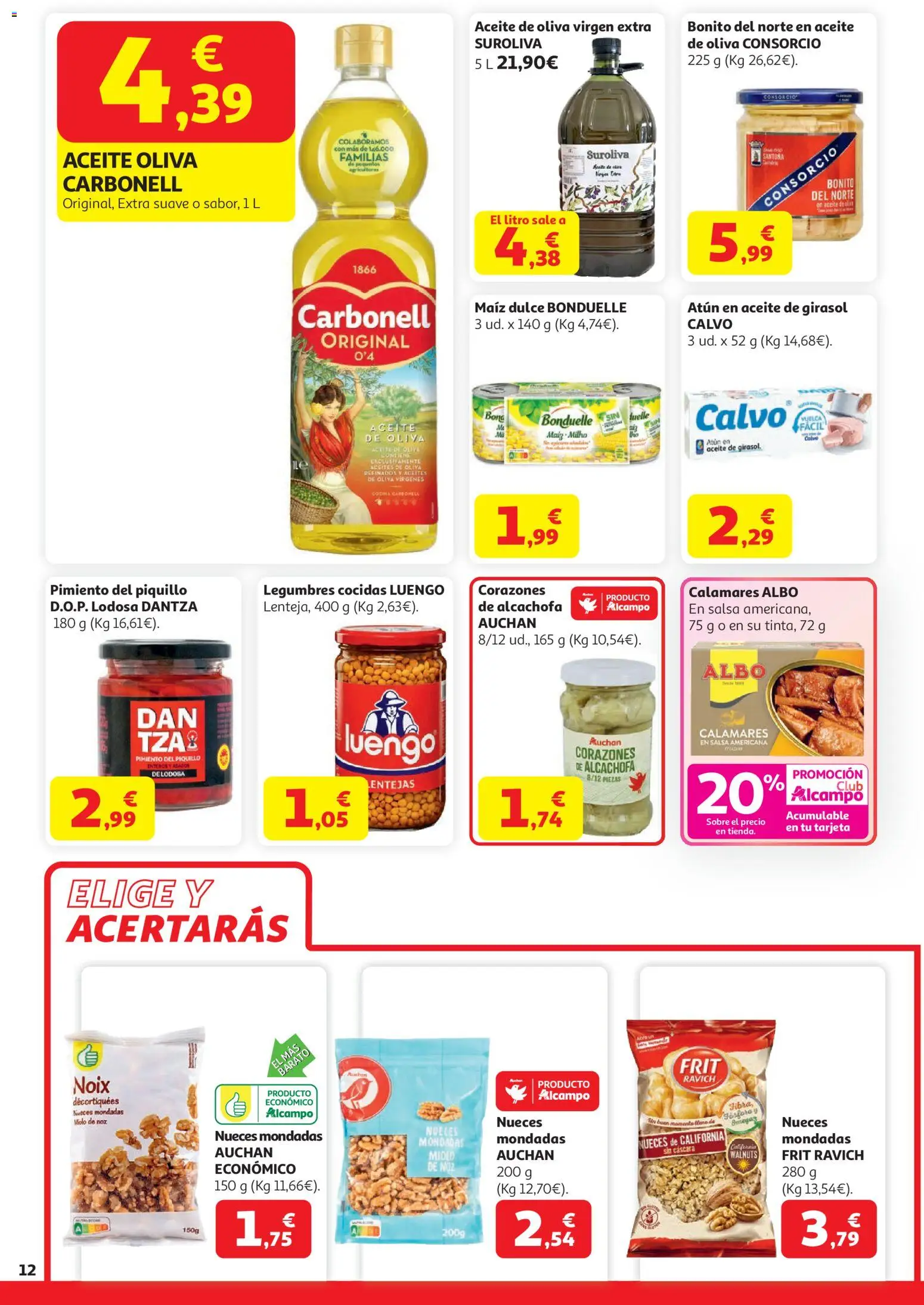 Alcampo HP Nacional │ válido desde el 07.04.2026 | Página: 12 | Productos: Κάδος απορρυμάτων, Aceite de oliva virgen extra, Aceite de girasol, Cocina