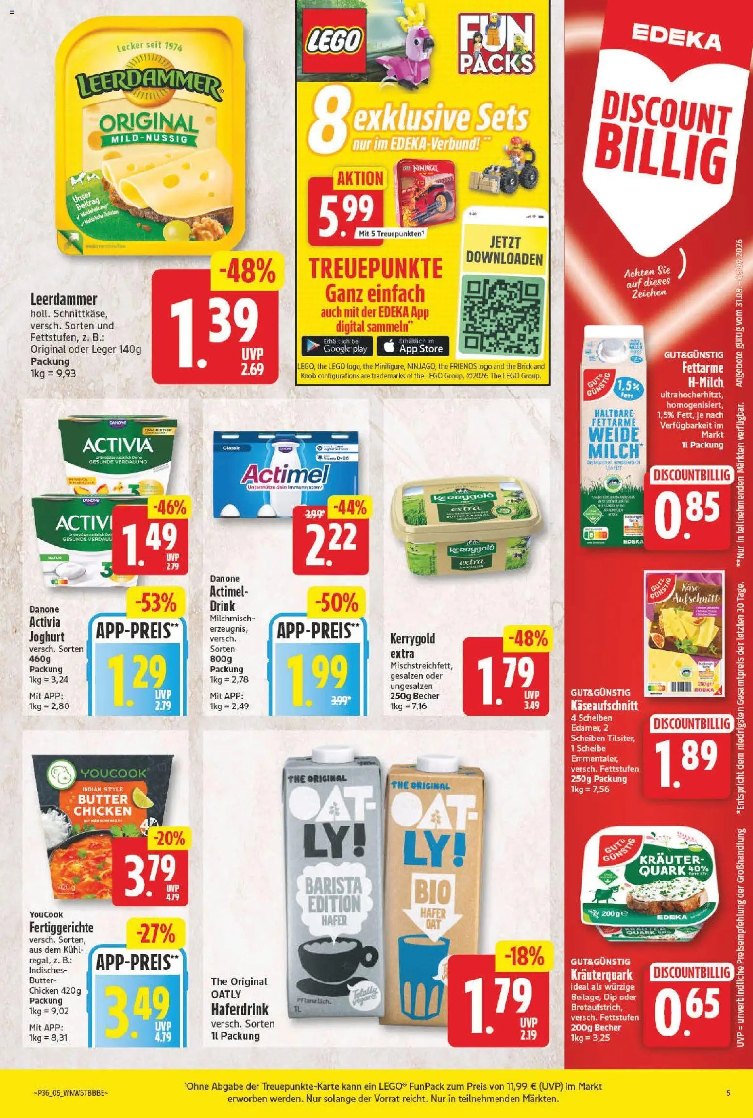 NP Discount Prospekt – gültig ab 31.08.2026 | Seite: 7 | Produkte: Activia, Youcook, Quark, Milch