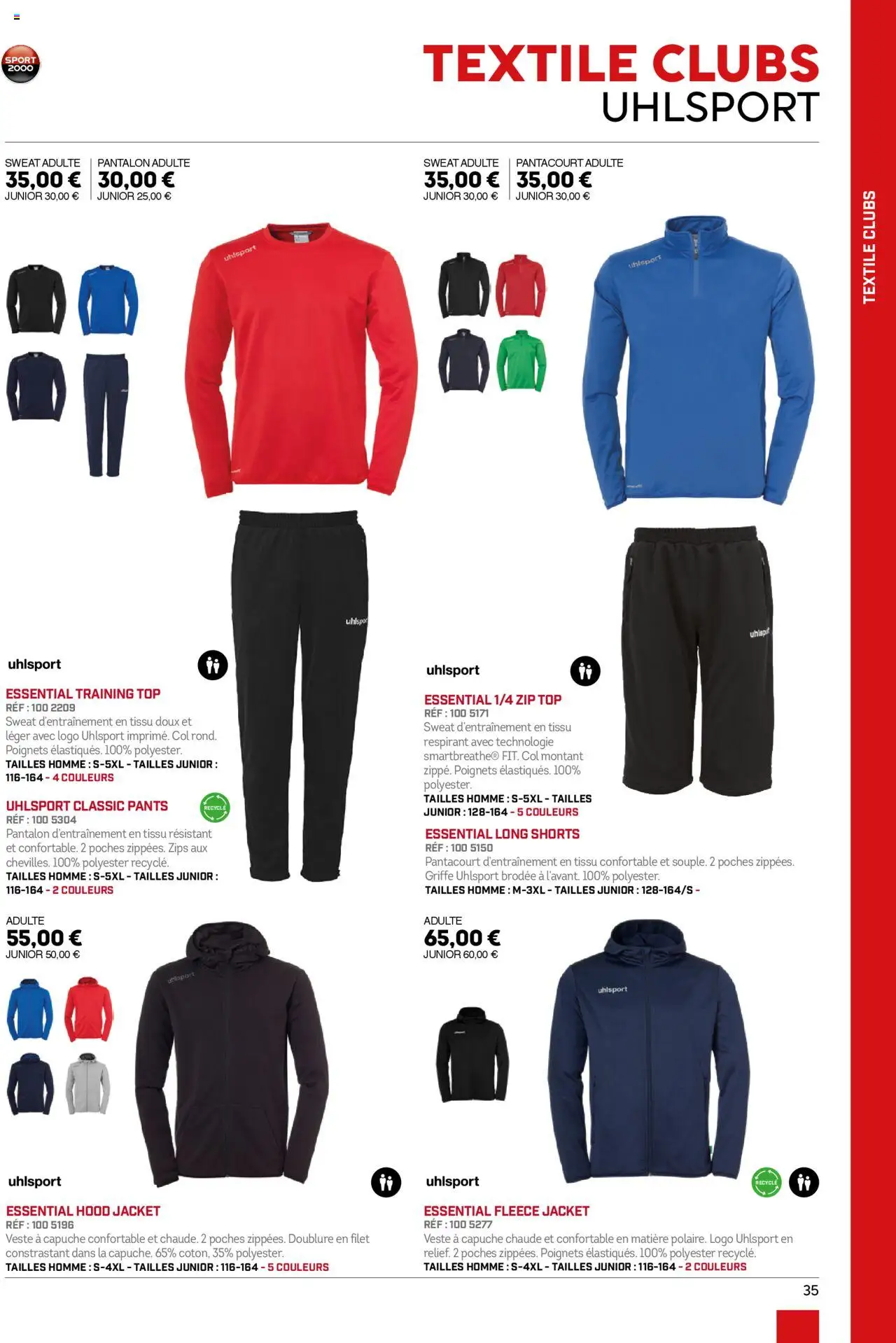 {H1} | Page: 35 | Produits: Pantacourt, Veste, Pantalon, Shorts