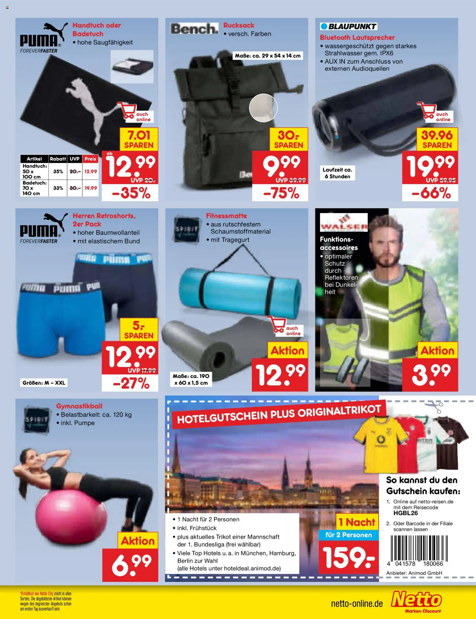 Netto Marken-Discount Prospekt – gültig ab 24.08.2026 | Seite: 43 | Produkte: Top, Lautsprecher, Rucksack
