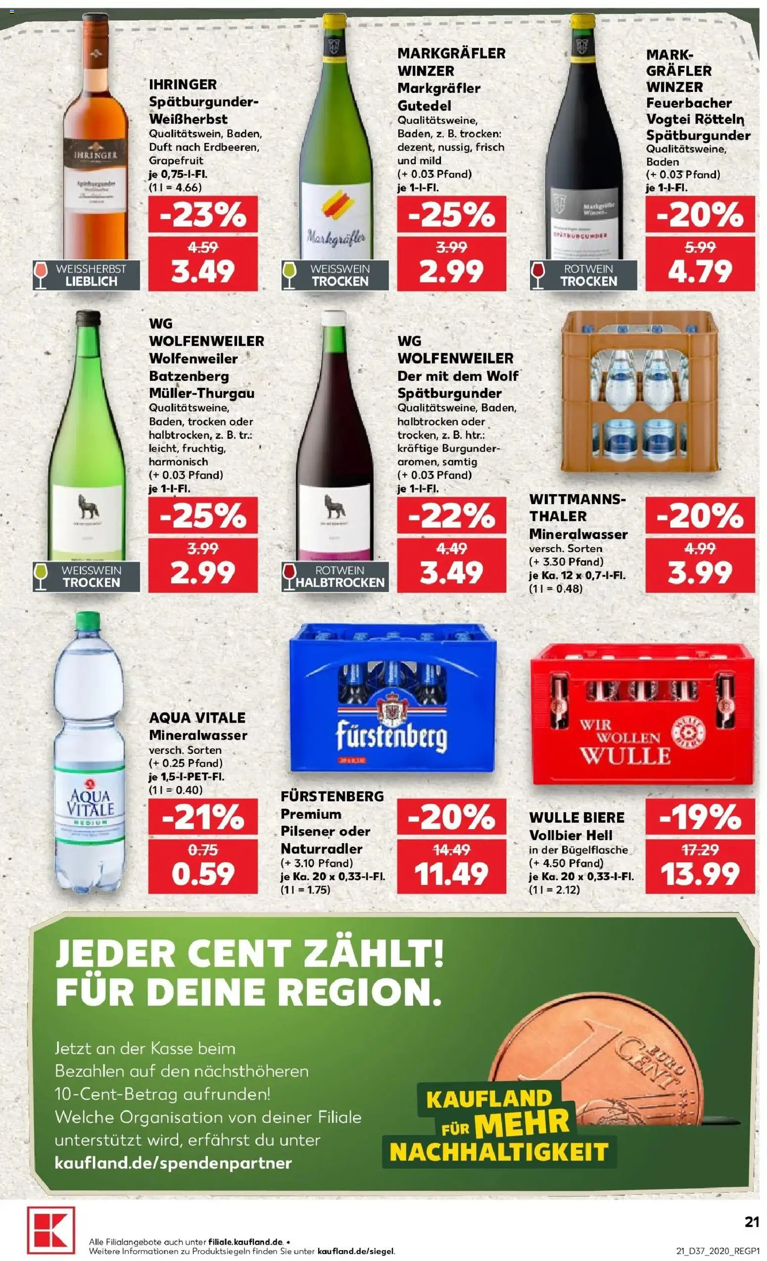 Prospekt Kaufland ab 10.09.2026 » Angebote Online zum Blättern | Seite: 21 | Produkte: Weißwein, Rotwein, Duft, Grapefruit