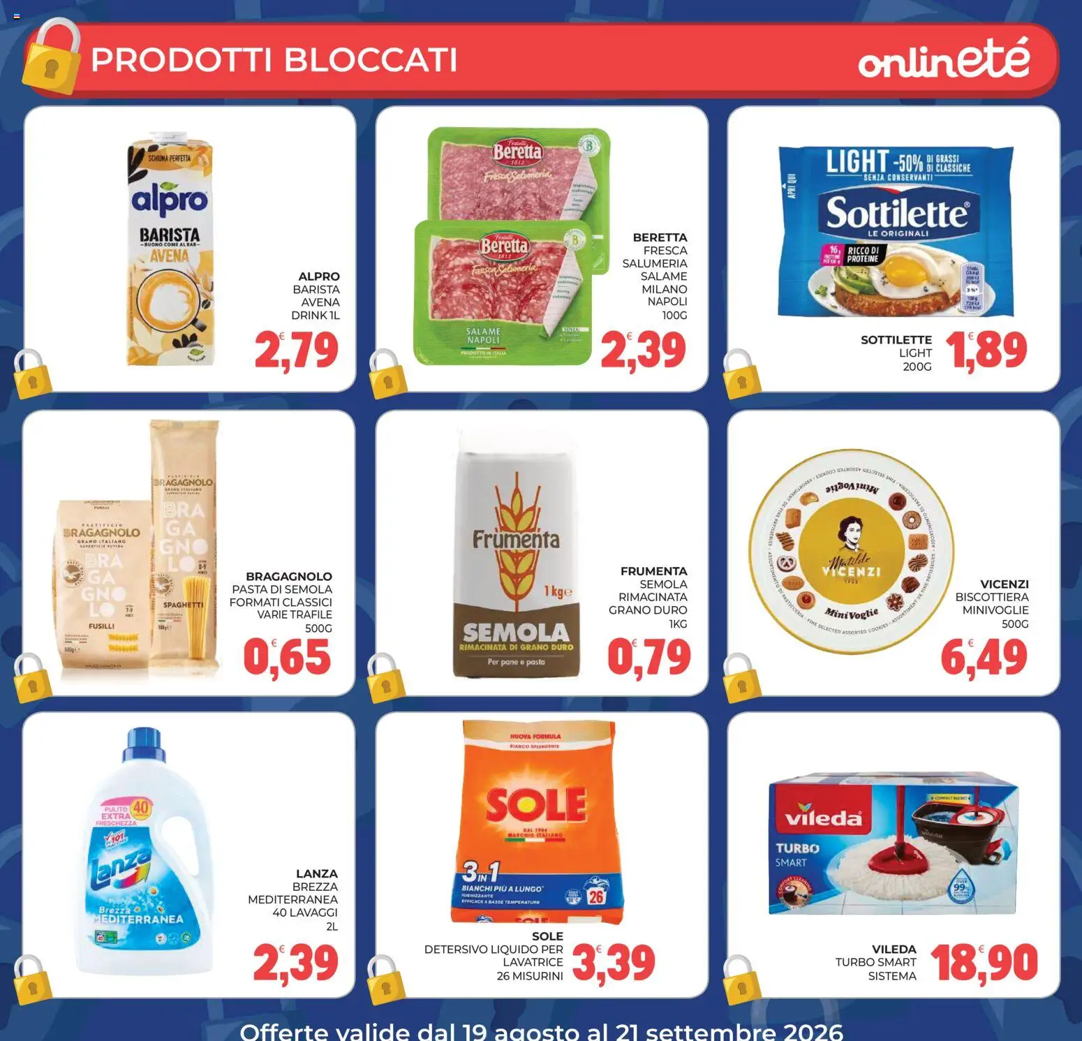 Volantino Eté del 01/09/2026 | Pagina: 30 | Prodotti: Schiuma, Salame, Pasticcini, Lavatrice