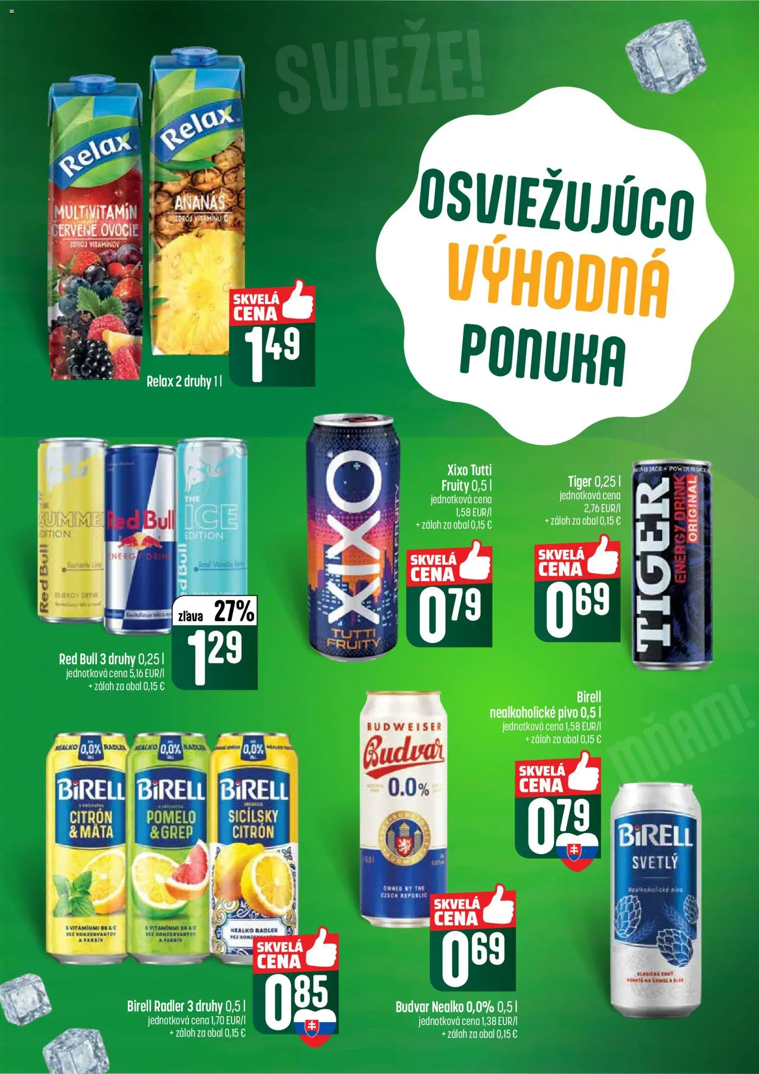 Nové COOP Jednota akcie – leták je platný od 21.05.2026 | Strana: 50 | Produkty: Pivo, Budvar, Nealkoholické pivo, Grep