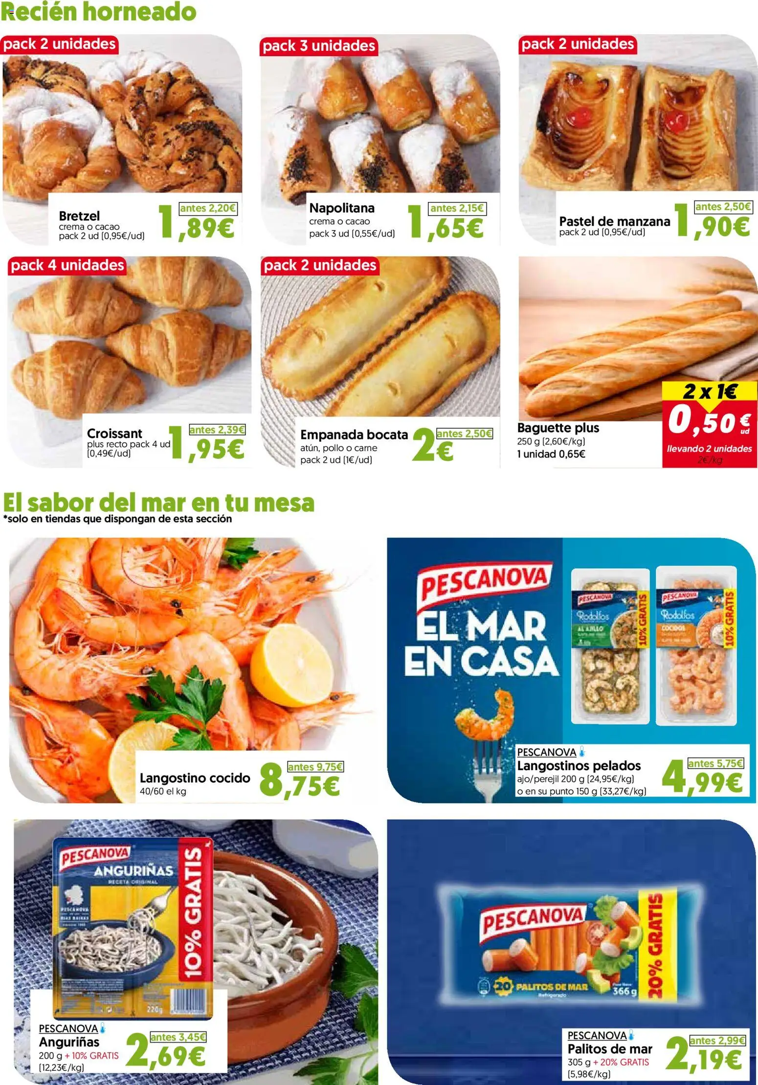Hiper Usera folleto │ válido desde el 01/07/2026 | Página: 6 | Productos: Croissant, Manzana, Φρυγανιές σικάλεως, Langostino