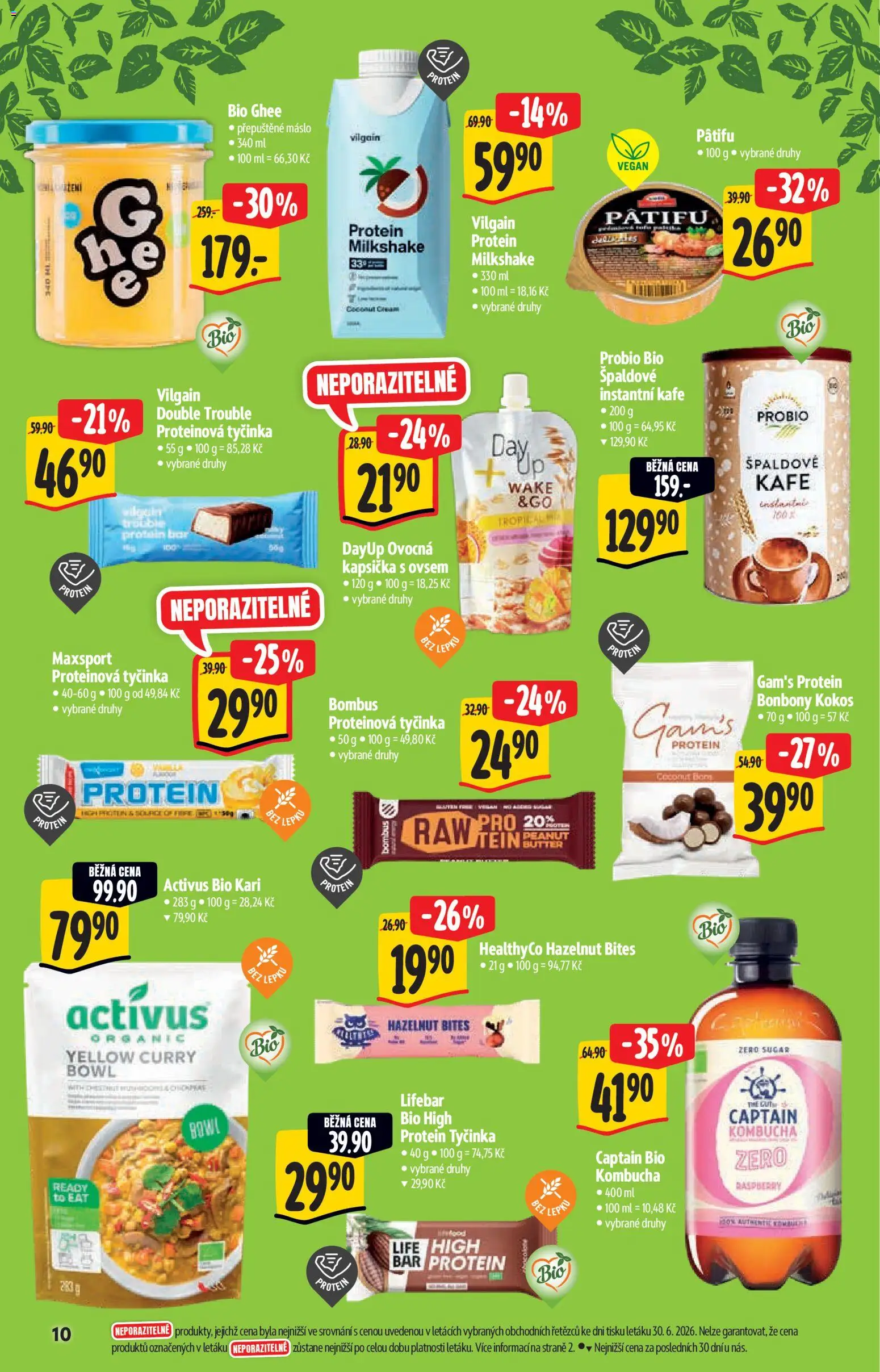 Albert katalog - Bio od 08.07.2026 | Strana: 10 | Produkty: Kombucha, Proteinová tyčinka, Protein bar, Ghee