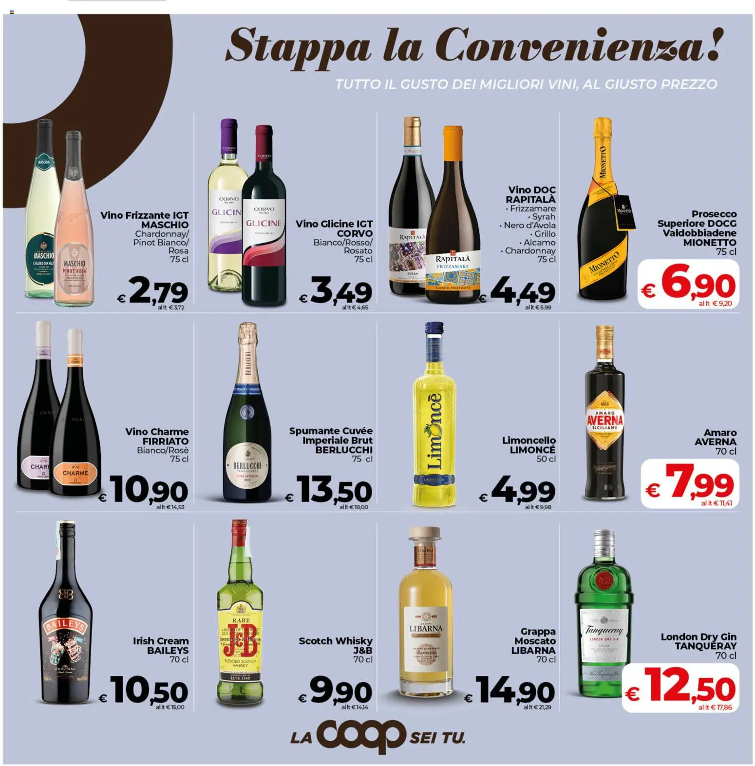 Volantino COOP del 04.06.2026 | Pagina: 23 | Prodotti: Gin, Prosecco, Vino, Amaro