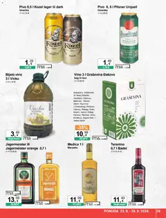 KTC Katalog - Pregled kataloga iz trgovine KTC, vrijedi od 23.09.2026 | Stranica: 29 | Proizvodi: Kozel, Vino, Teranino, Lager