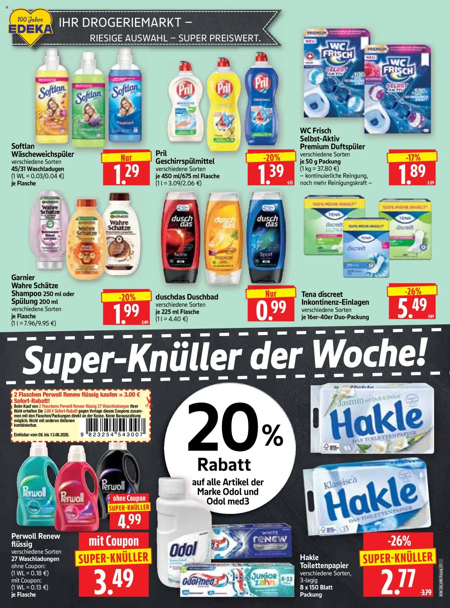 HERKULES Prospekt – gültig ab 08.06.2026 | Seite: 17 | Produkte: Perwoll, Shampoo, Pril, Toilettenpapier