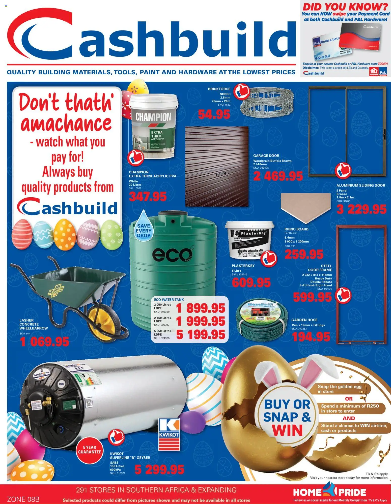 New Cashbuild catalogue – valid from 23.03.2026 | Page: 1 | Products: Watch, Door frame, Paint, Water