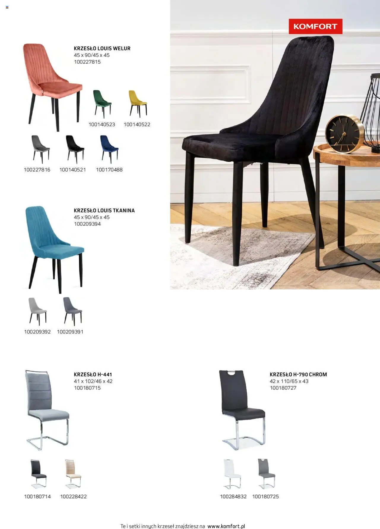 Komfort Gazetka - Katalog Meble od 01.09.2024 | Strona: 41 | Produkty: Krzesło