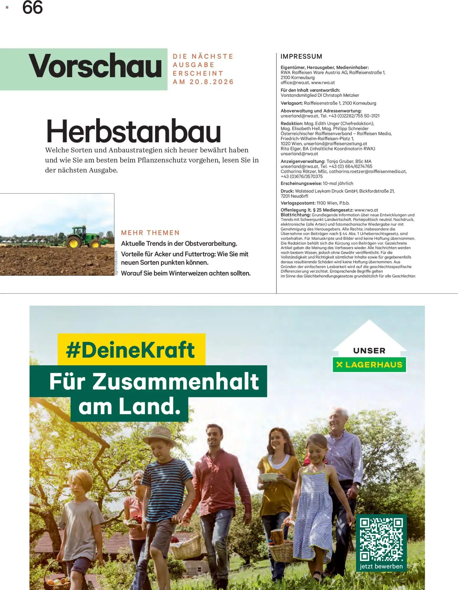 Lagerhaus Unser Land Juli - August 2026 gültig ab 01.07.2026 | Seite: 66