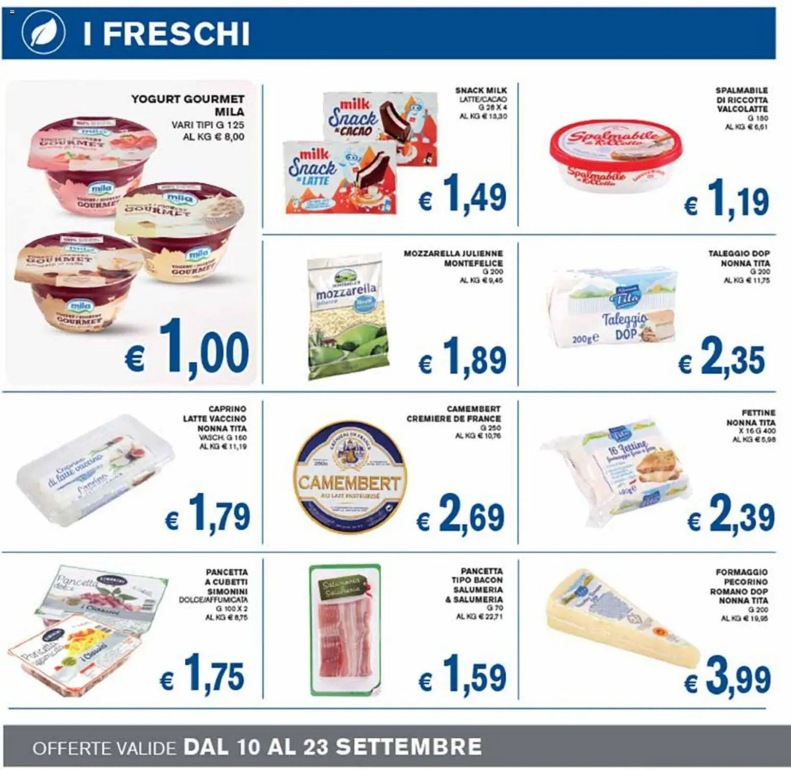 Volantino Coal del 10/09/2026 | Pagina: 6 | Prodotti: Yogurt, Pancetta, Formaggio, Cacao