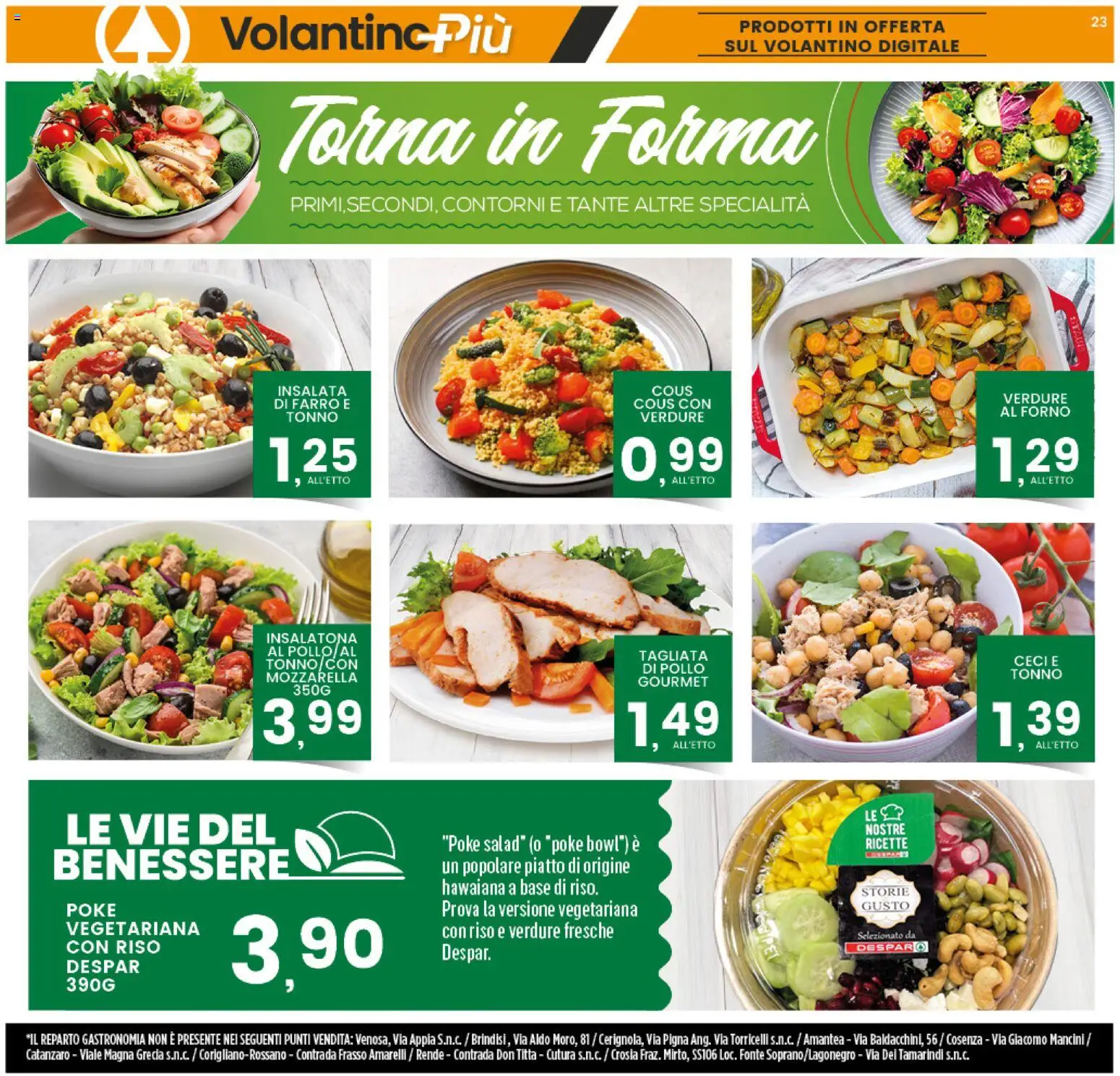 Volantino Interspar del 10/09/2026 | Pagina: 23 | Prodotti: Verdure, Tonno, Specialità, Farro
