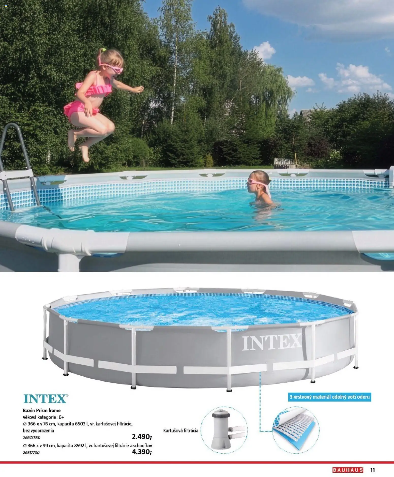 Nové Bauhaus akcie – leták je platný od 22.07.2026 | Strana: 11 | Produkty: Bazén, Filtrácia