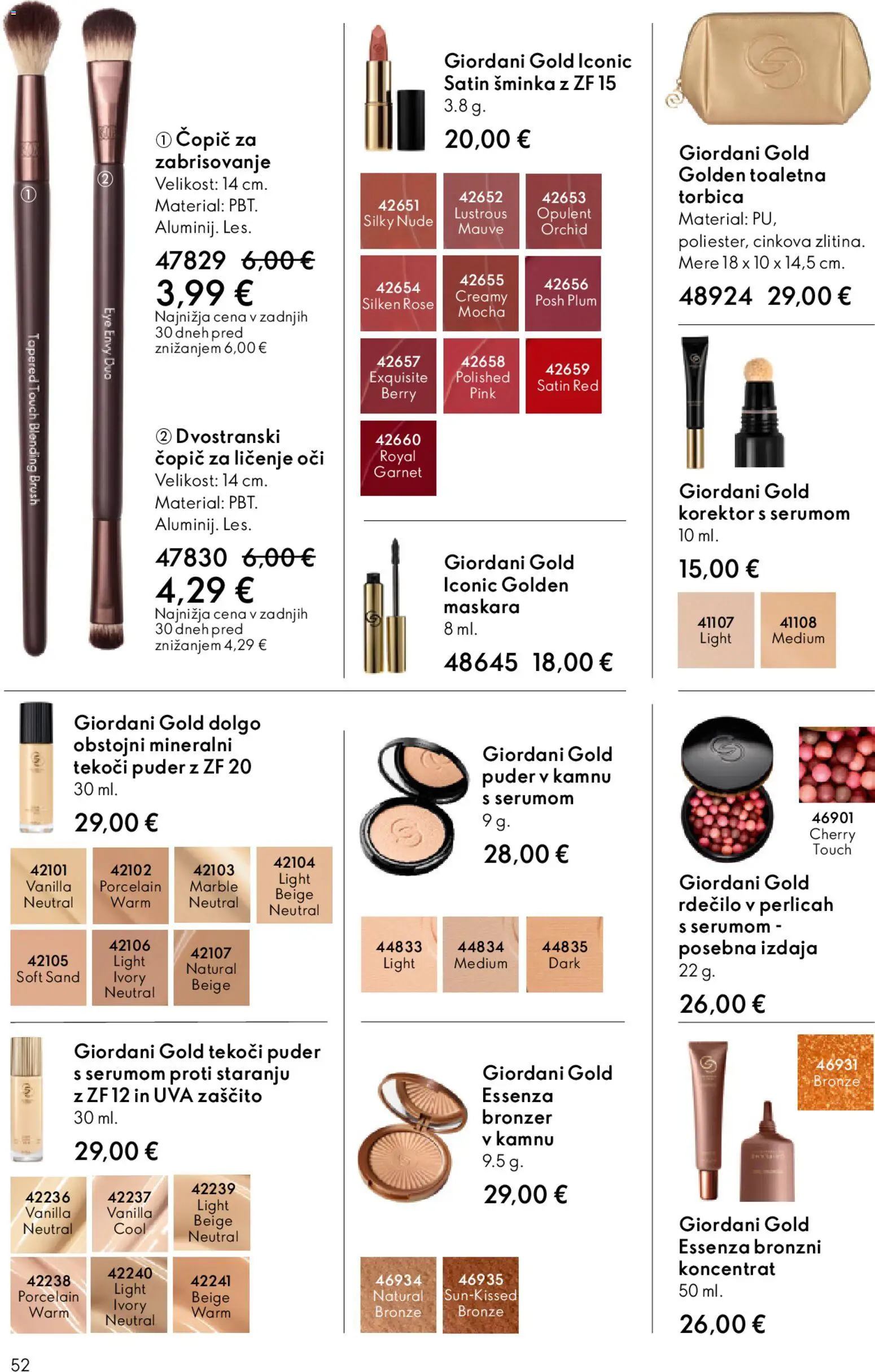 Novi Oriflame katalog ponudbe – veljaven od 22.04.2026 | Stran: 52 | Izdelki: Korektor, Puder, Bronzer, Torbica