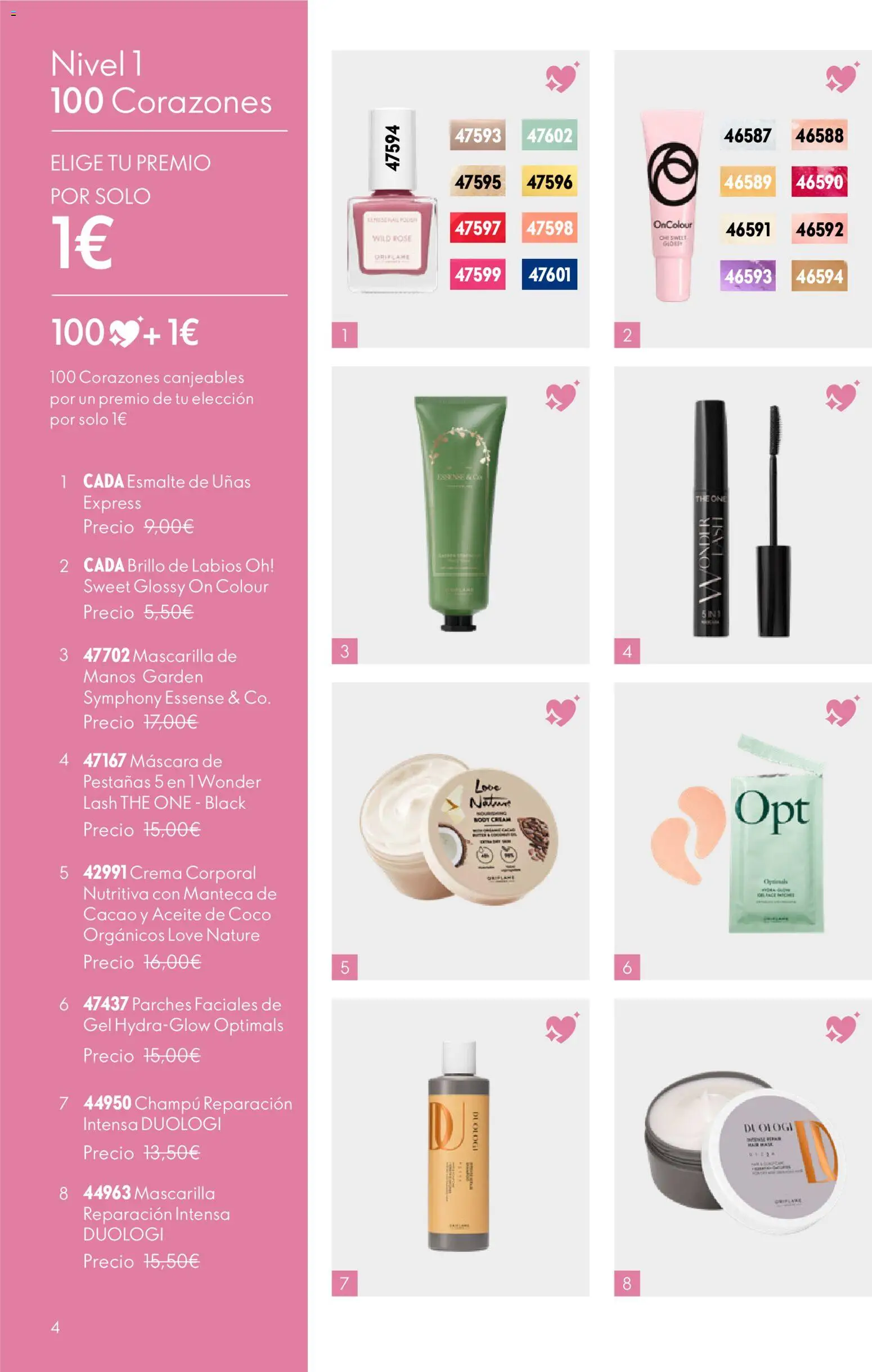 Oriflame Catálogo Beauty Rewards │ válido desde el 08.06.2026 | Página: 4 | Productos: Máscara, Brillo de labios, Crema, Φρυγανιές σικάλεως