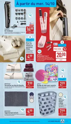 Aldi folder semaine 41 - Voorbeeld van een folder van Aldi, geldig van 12/10/2026 | Pagina: 17 | Producten: Douche, Etui, Trimmer, Tondeuse
