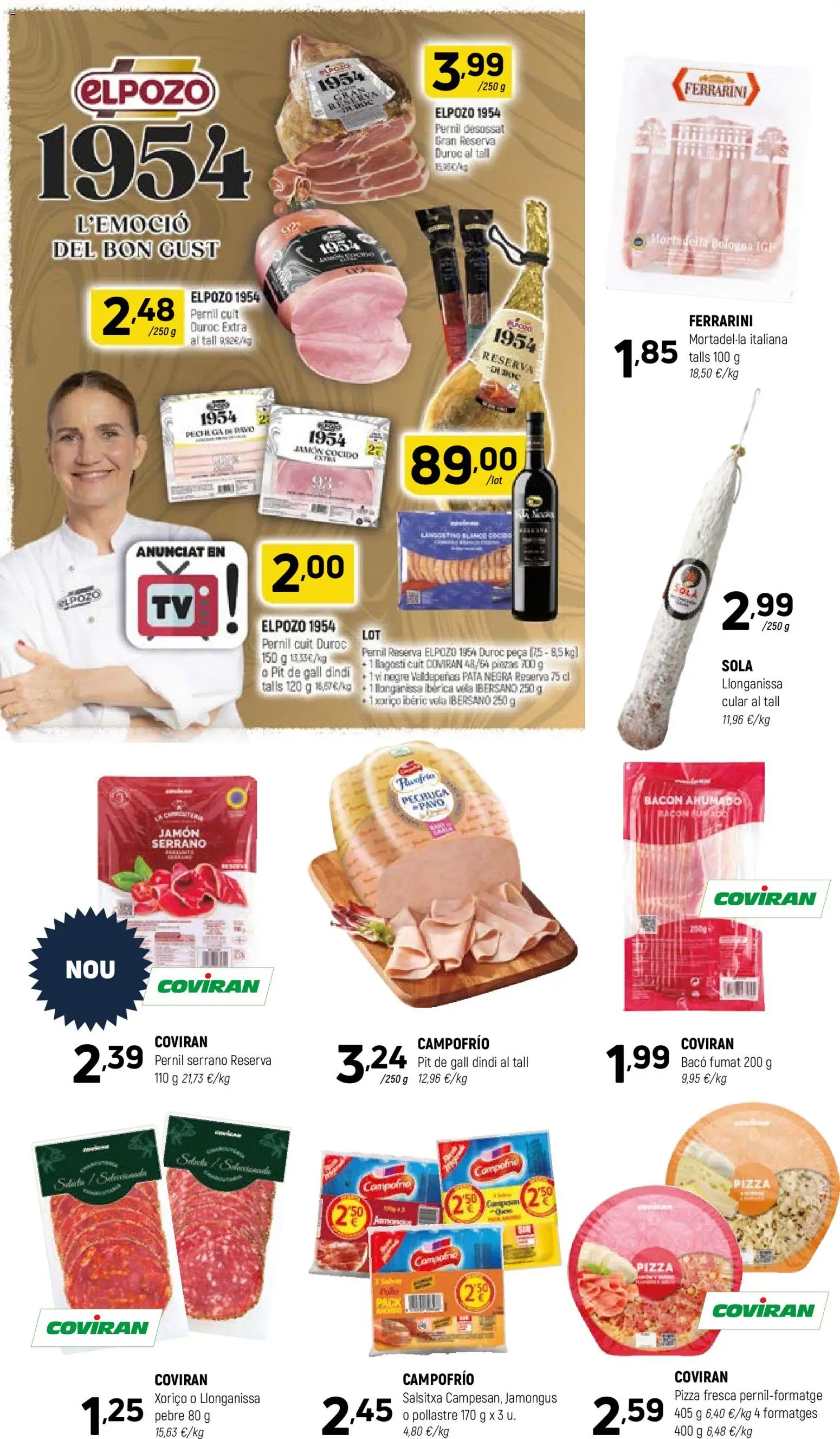Coviran Ofertas │ válido desde el 20/10/2026 | Página: 4 | Productos: Jamón serrano, Pizza, Vela, Bacon