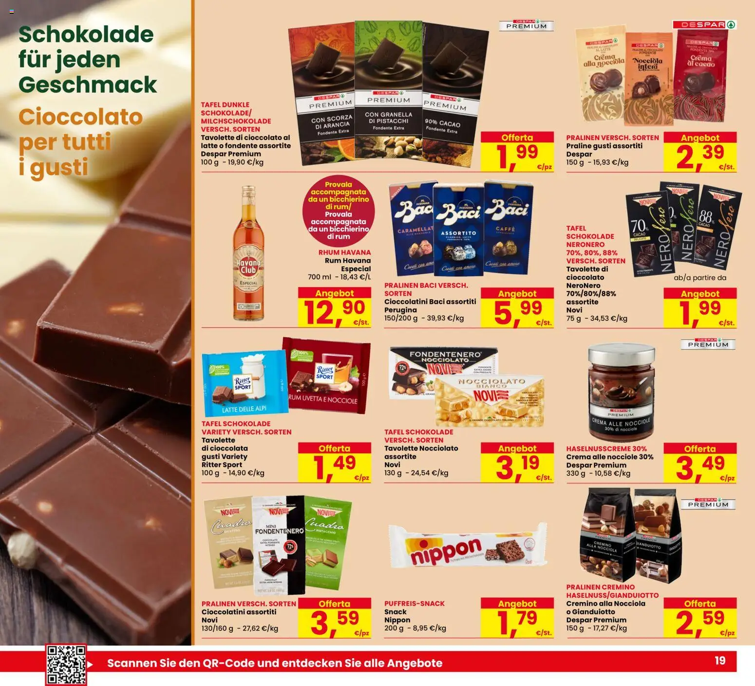 Volantino Eurospar del 01/10/2026 | Pagina: 19 | Prodotti: Caffè, Nocciole, Arancia, Havana