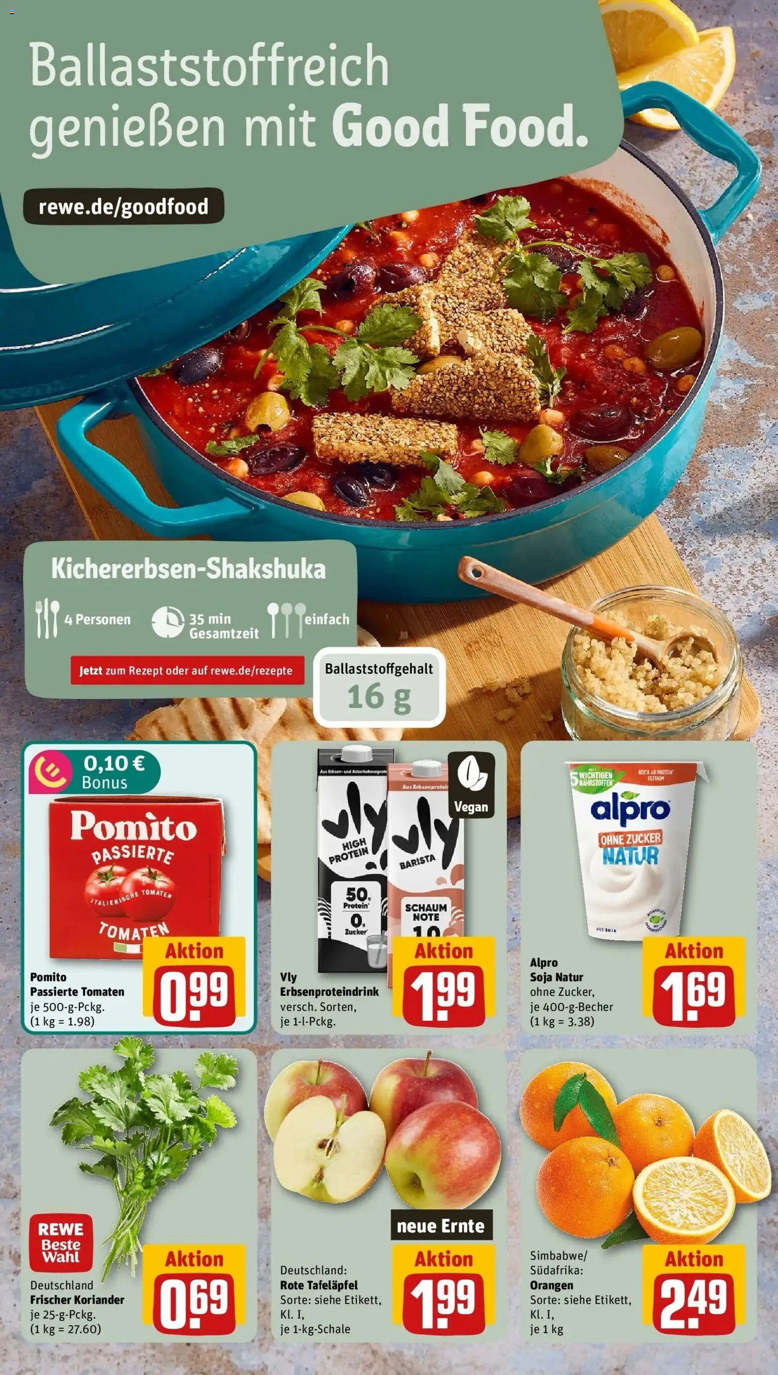 REWE Prospekt ab 07.09.2026 zum Blättern » Angebote | Seite: 4 | Produkte: Orangen, Tomaten, Alpro, Zucker