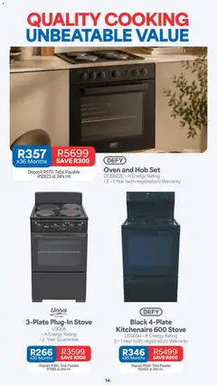 OK Furniture specials catalogue – valid from 07/09/2026 | Page: 14 | Products: Oven, Hob, Stove