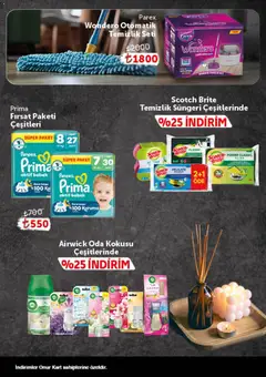 16.06.2026 tarihinden itibaren geçerli olan Onur Market kataloğu önizlemesi | Sayfa: 12 | Ürünler: Oda kokusu