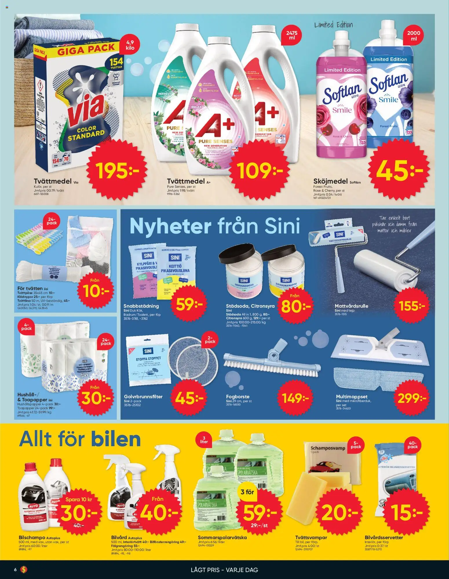 Dollar Store reklamblad aktuell från 15.06.2026 | Sida: 6 | Produkter: Toalettpapper, Hushållspapper, Set, Duk