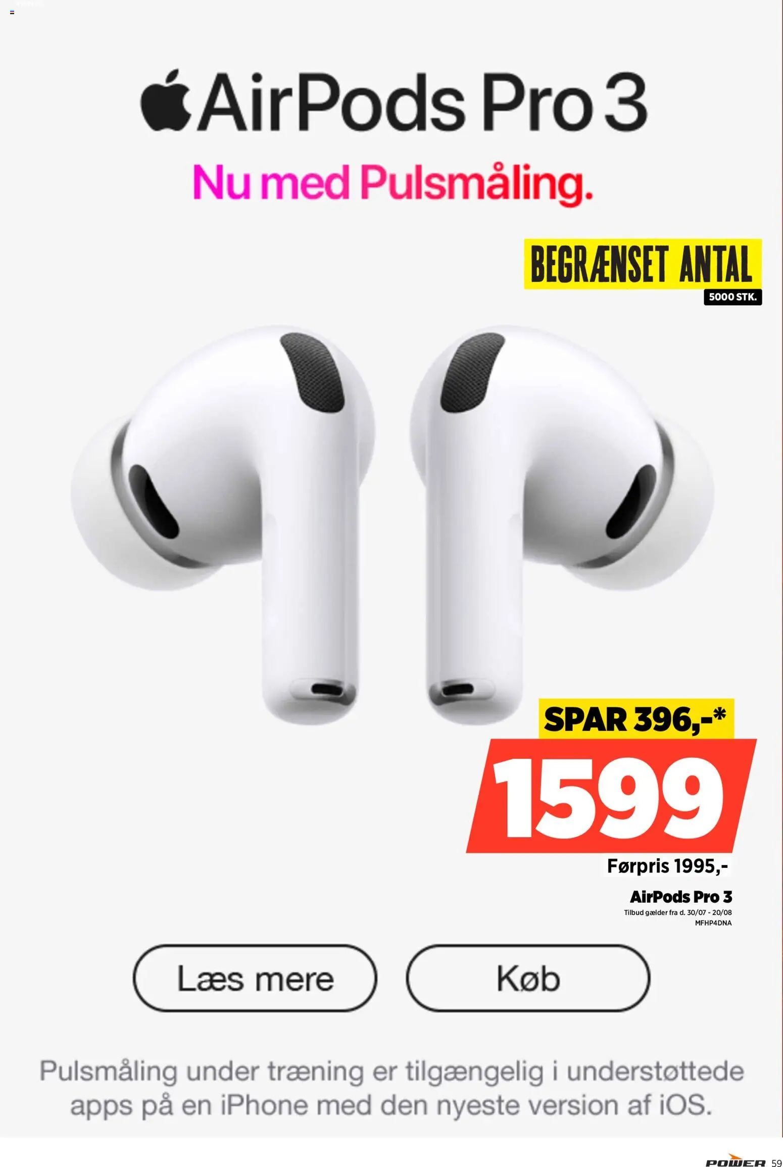 Power tilbudsavis – gyldig fra 30/07/2026 | Side: 59 | Produkter: Airpods