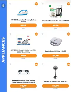 Offer preview "Jumia Catalogue" | Page: 2 | Products: Table, Fan, Sandwich maker, Kettle