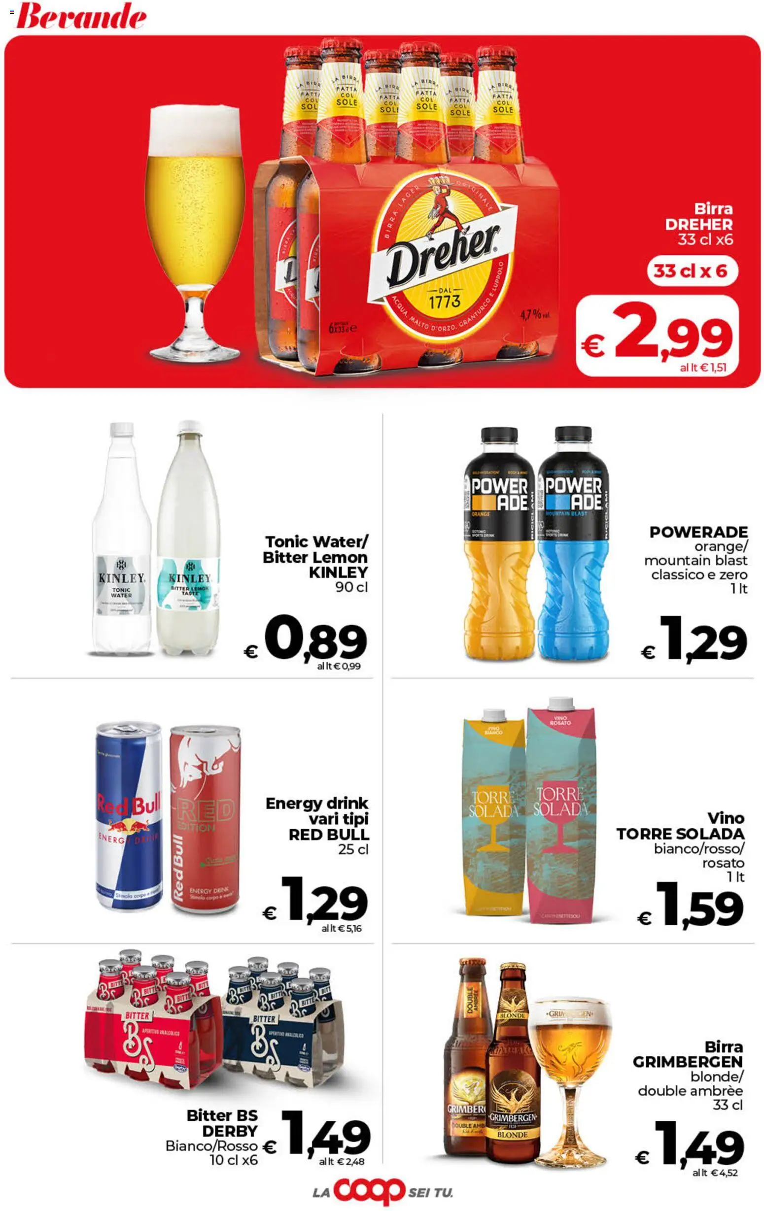 Volantino COOP del 29.05.2026 | Pagina: 38 | Prodotti: Birra, Acqua, Red Bull, Aperitivo
