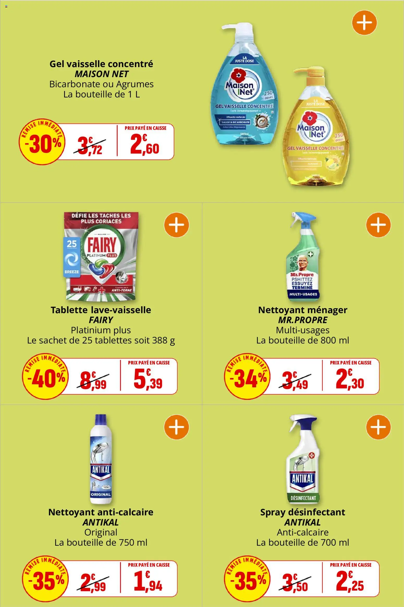 {H1} | Page: 44 | Produits: Agrumes, Vaisselle, Fairy, Bouteille