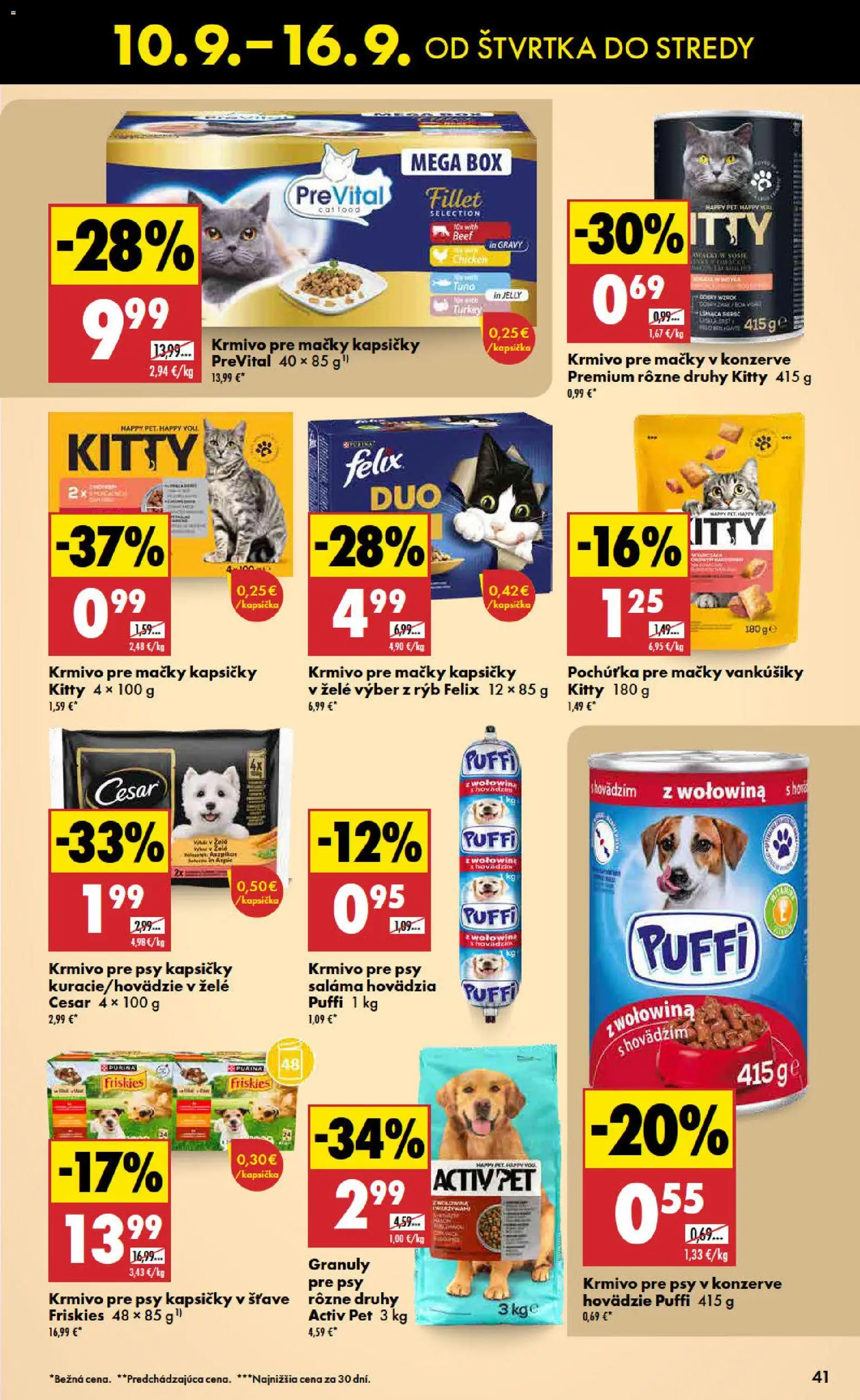 Nové Biedronka akcie – leták je platný od 10.09.2026 | Strana: 41 | Produkty: Felix, Saláma, Friskies, Kapsičky