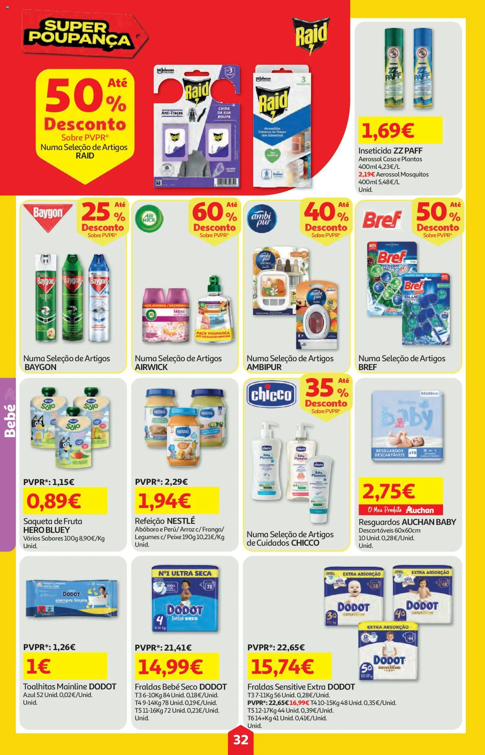 Auchan folheto │ válido de 18.06.2026 | Página: 32 | Produtos: Fraldas, Abóbora, Arroz, Peixe