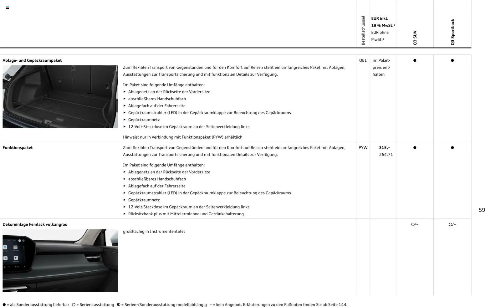 Audi Q3 – gültig ab 02.10.2026 | Seite: 59