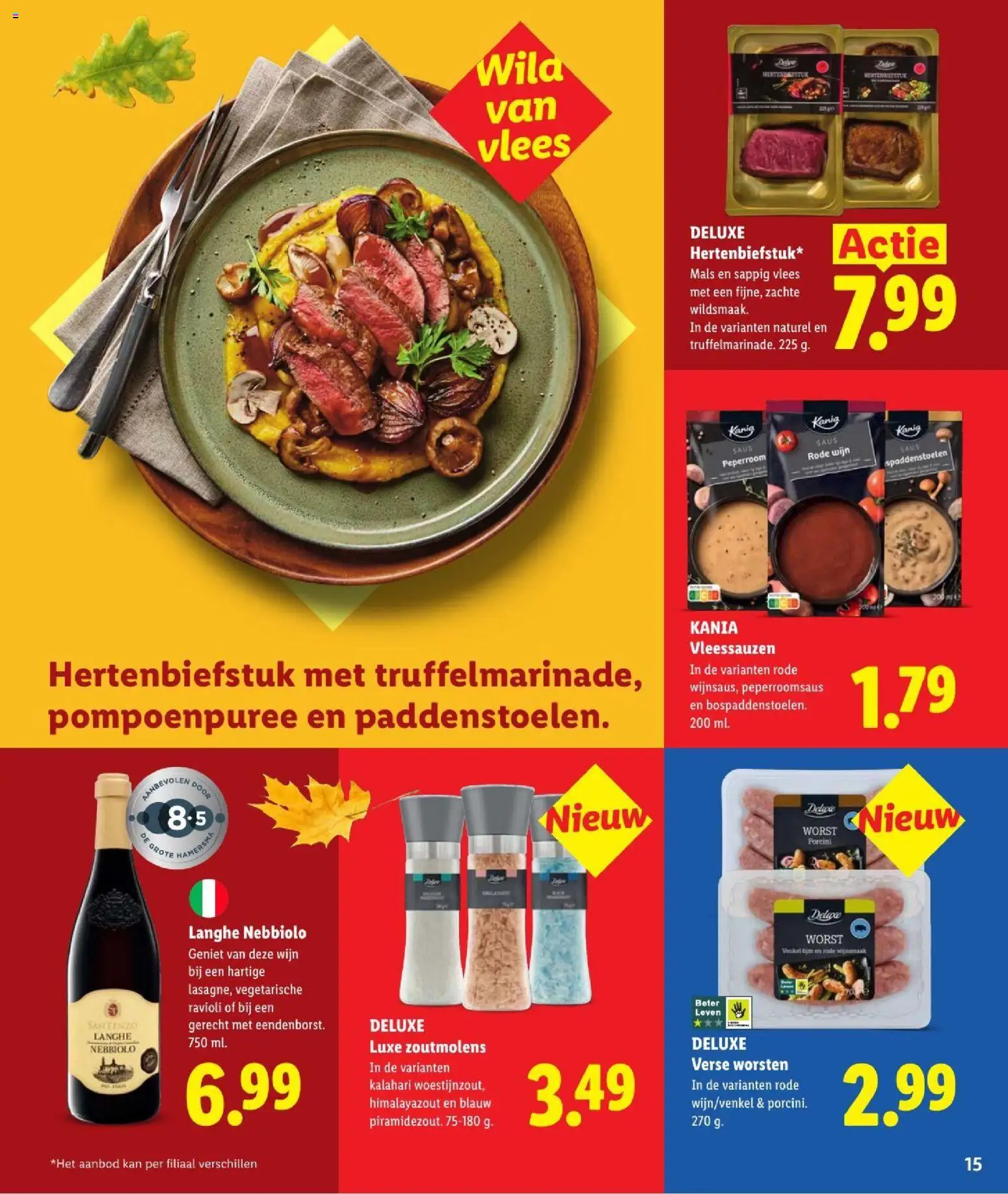 {H1} | Pagina: 15 | Producten: Vlees, Steak, Worst, Saus