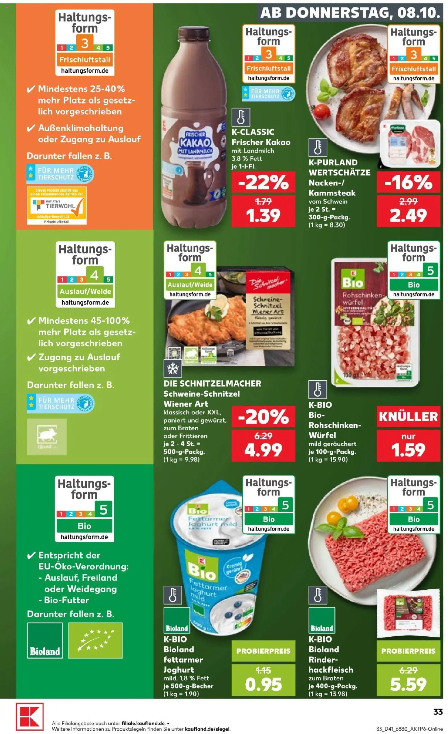 Kaufland Prospekt Völklingen – gültig ab 08.10.2026 | Seite: 35 | Produkte: Joghurt, Schnitzel, Hackfleisch