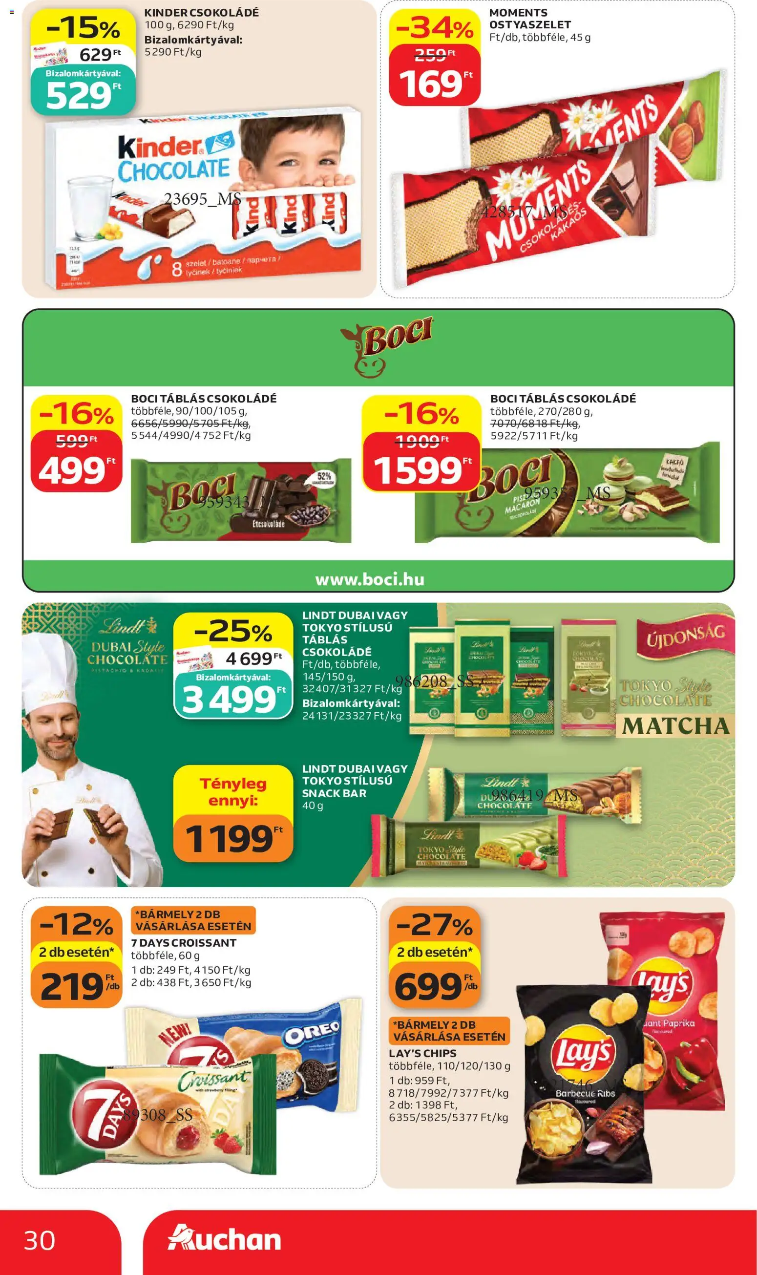 Auchan akciós ujság - amely érvényes a következő dátumtól: 2026.10.15. | Oldal: 30 | Termékek: Szelet, Paprika, Kakaó, Oreo