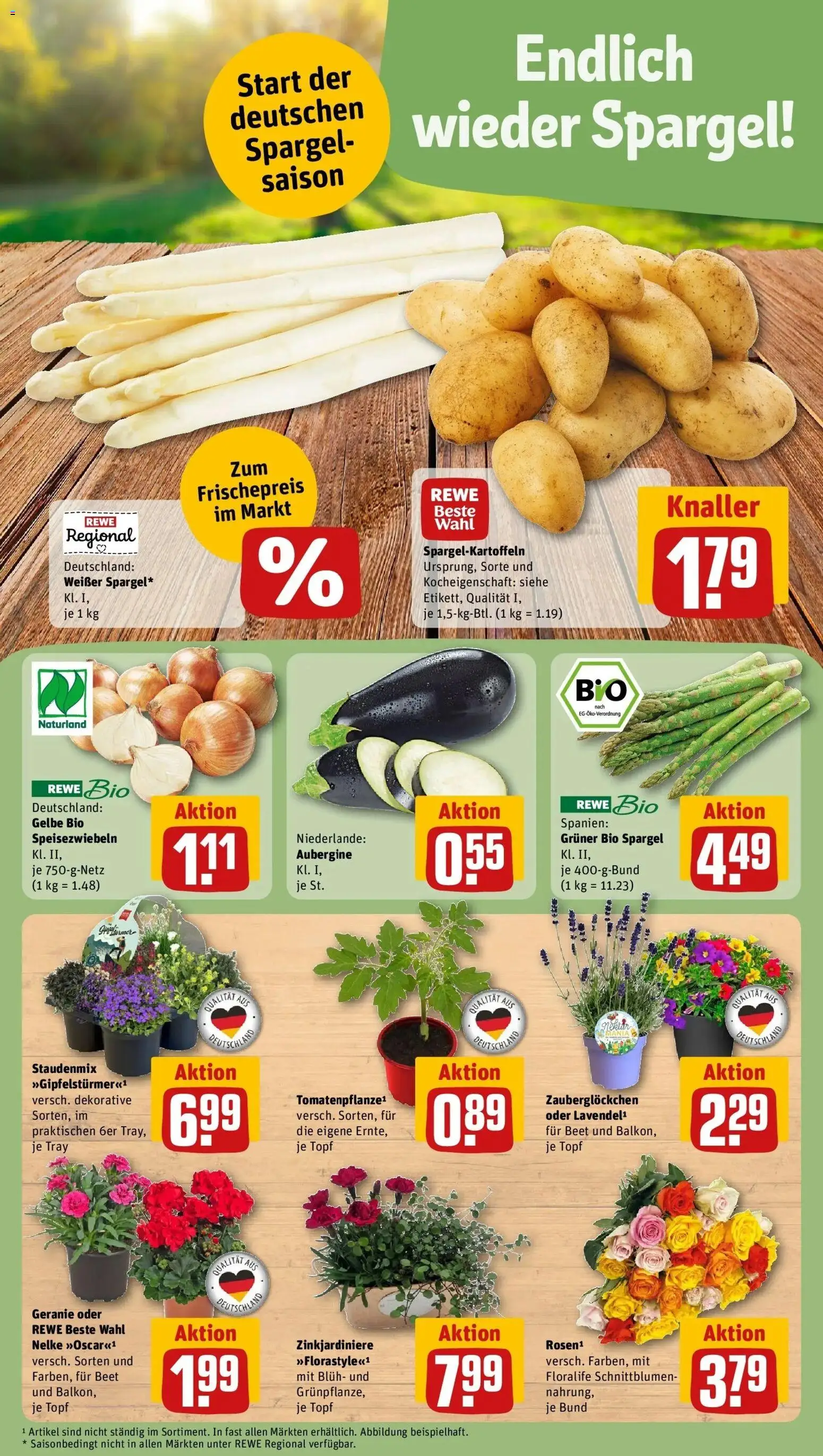 Rewe Prospekt Achim / Uesen	 – gültig ab 12.04.2026 | Seite: 5 | Produkte: Spargel, Aubergine