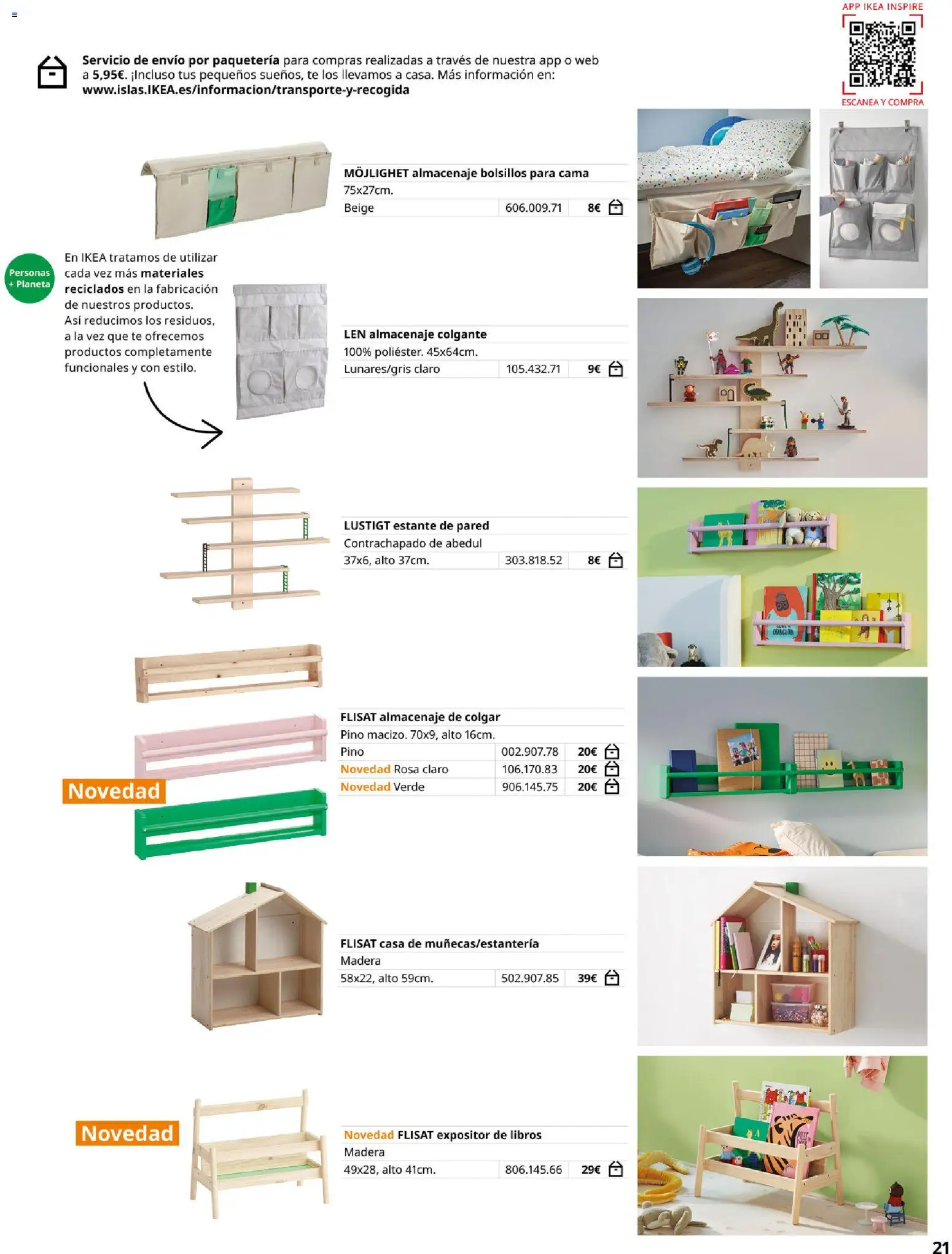 Catálogo IKEA Almacenaje infantil │ válido desde el 01/02/2026 | Página: 21 | Productos: Libros, Cama, Almacenaje, Estante