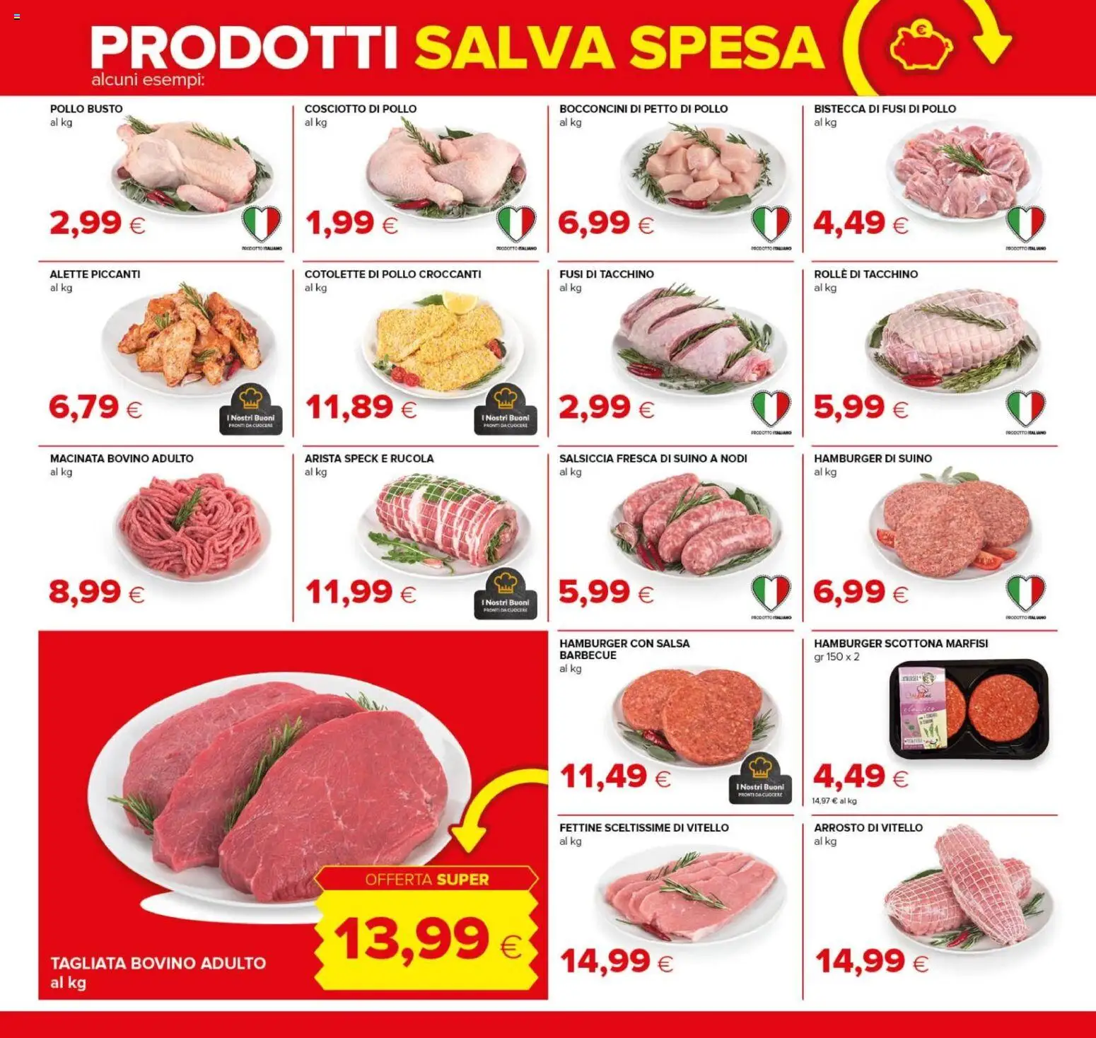 Volantino Oasi del 08/10/2026 | Pagina: 4 | Prodotti: Arrosto, Suino, Salsiccia, Vitello