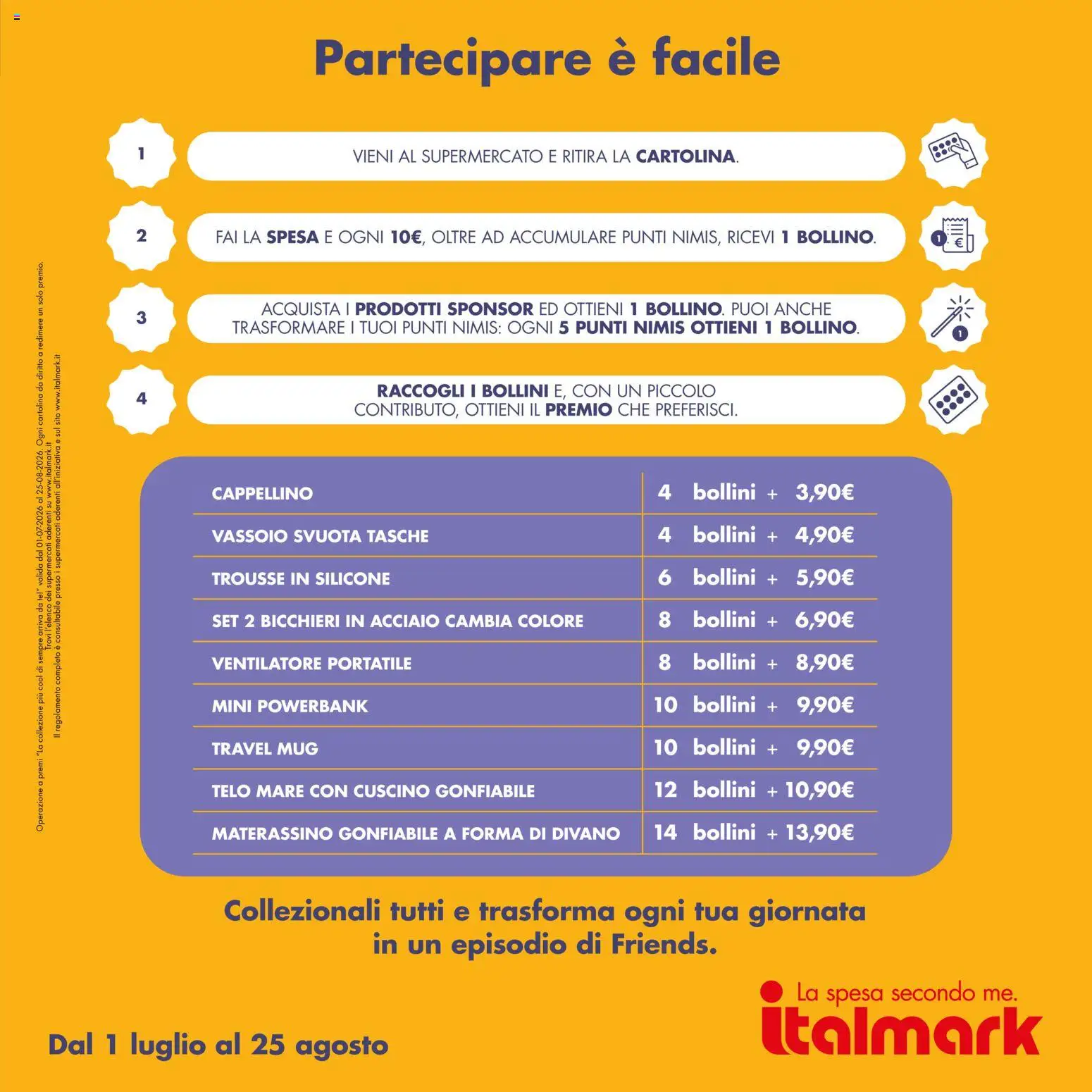Volantino Italmark del 01/07/2026 | Pagina: 25 | Prodotti: Ventilatore, Materassino gonfiabile, Silicone, Divano